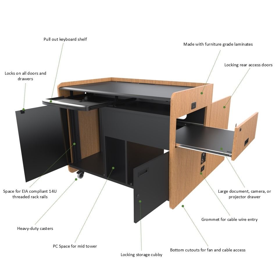 AVFI Low Top Multimedia Podium - PD4502