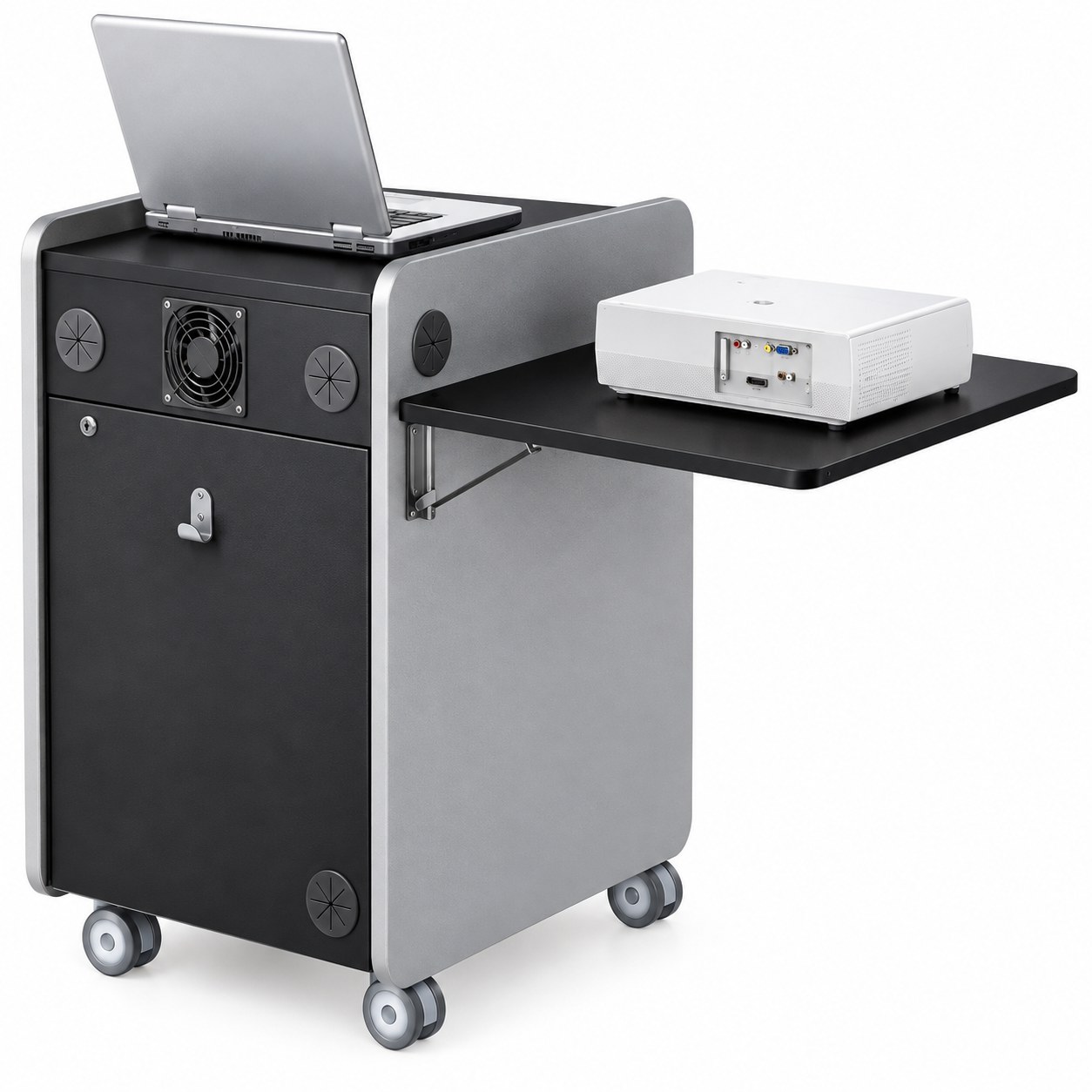 AVFI Mobile Projector and Laptop Presentation Media Cart - 103420