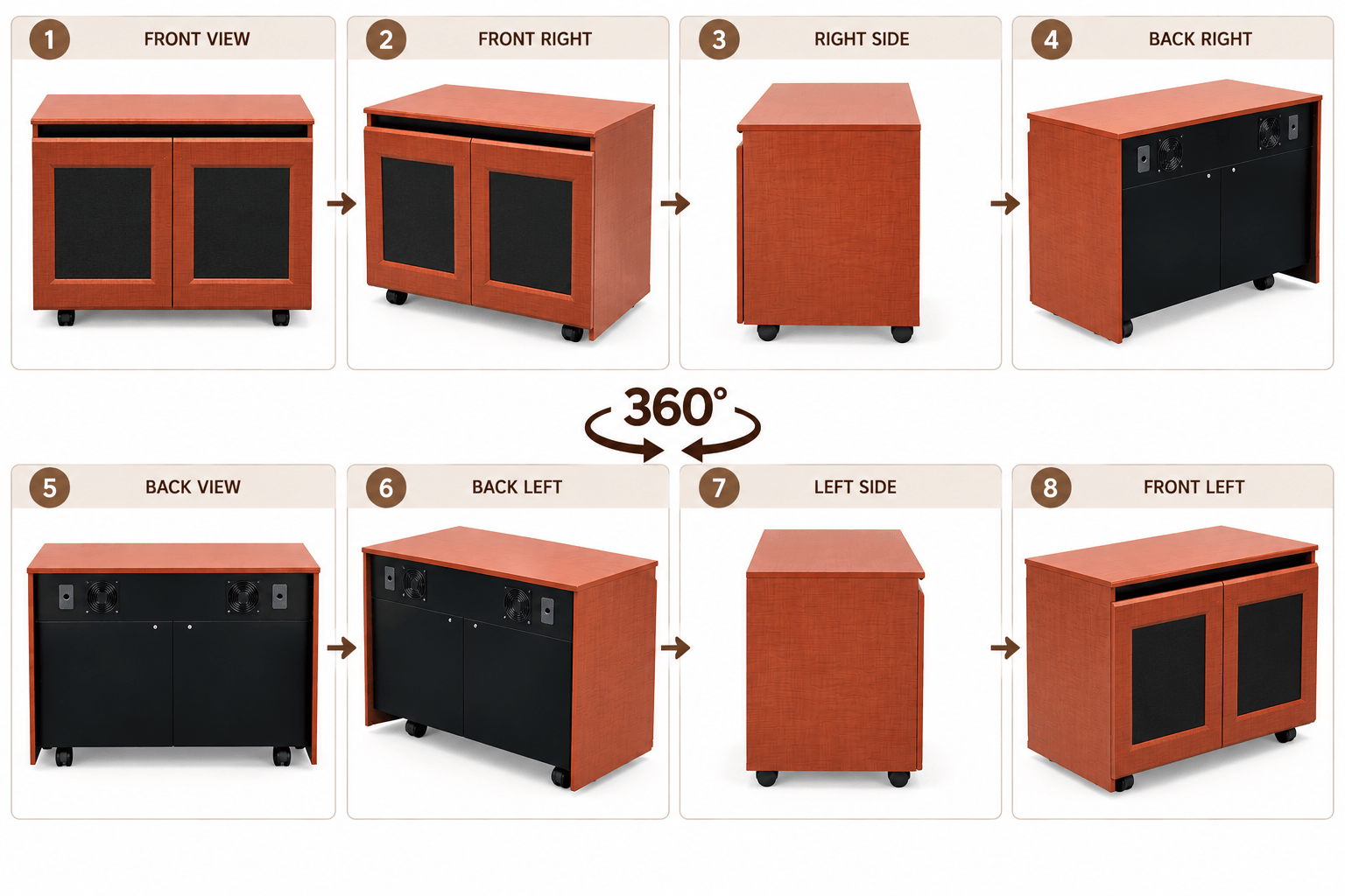 AVFI Multifunction Dual Rack Credenza - CR2000EX