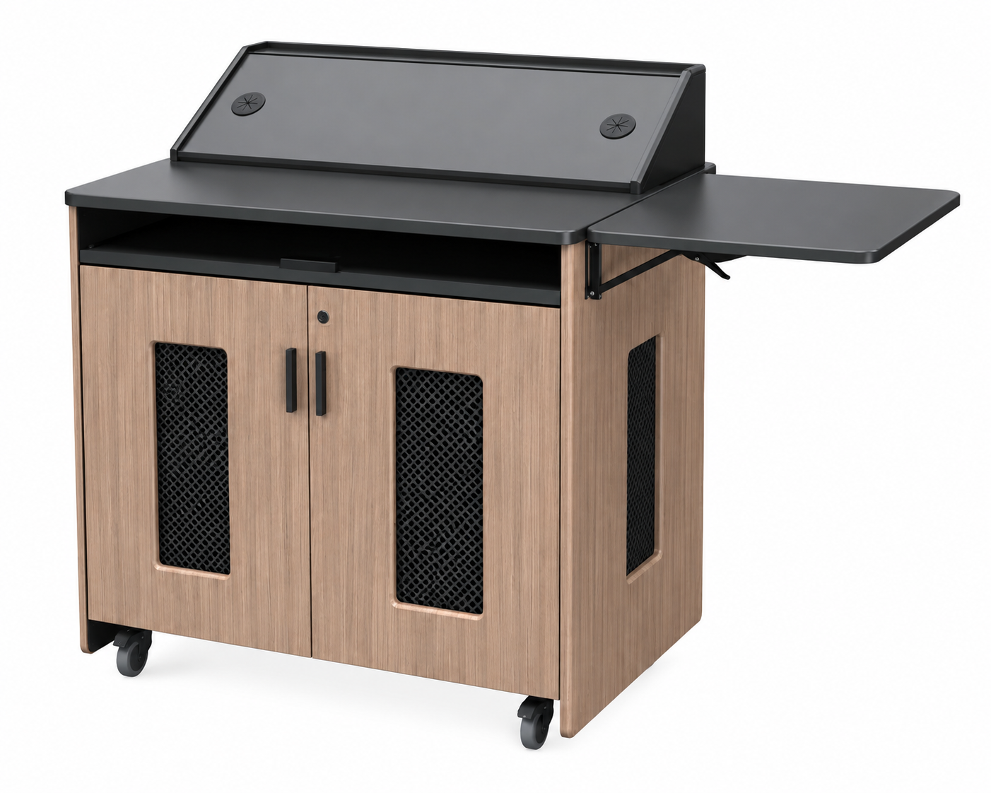 AVFI Multimedia  Dual Rack Mobile Instructor Station Podium - PD5107