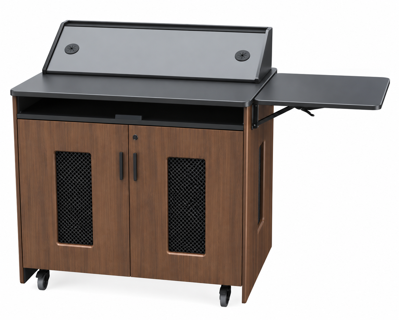 AVFI Multimedia  Dual Rack Mobile Instructor Station Podium - PD5107