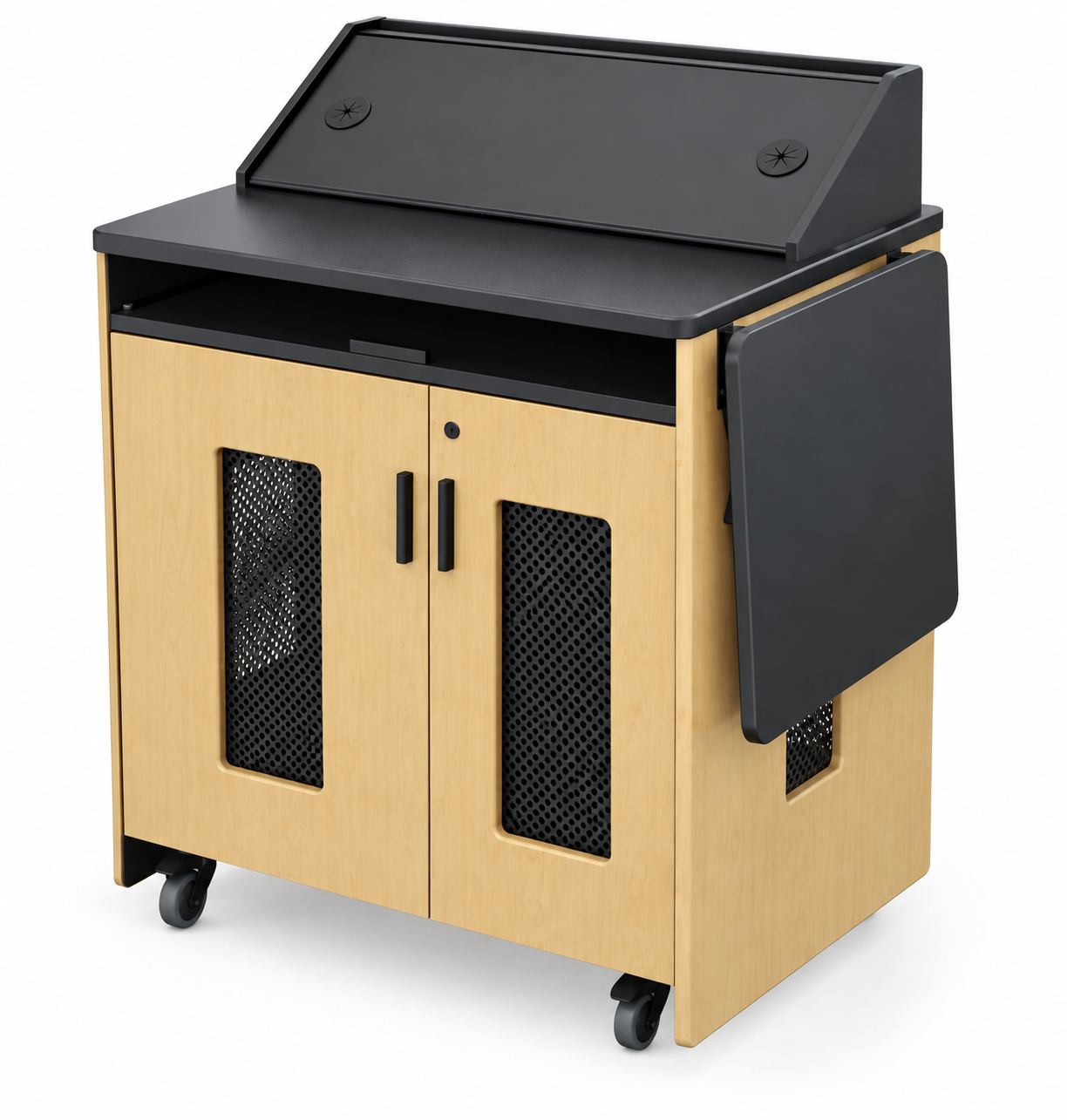 AVFI Multimedia Mobile Instructor Station with Keyboard Tray - PD51