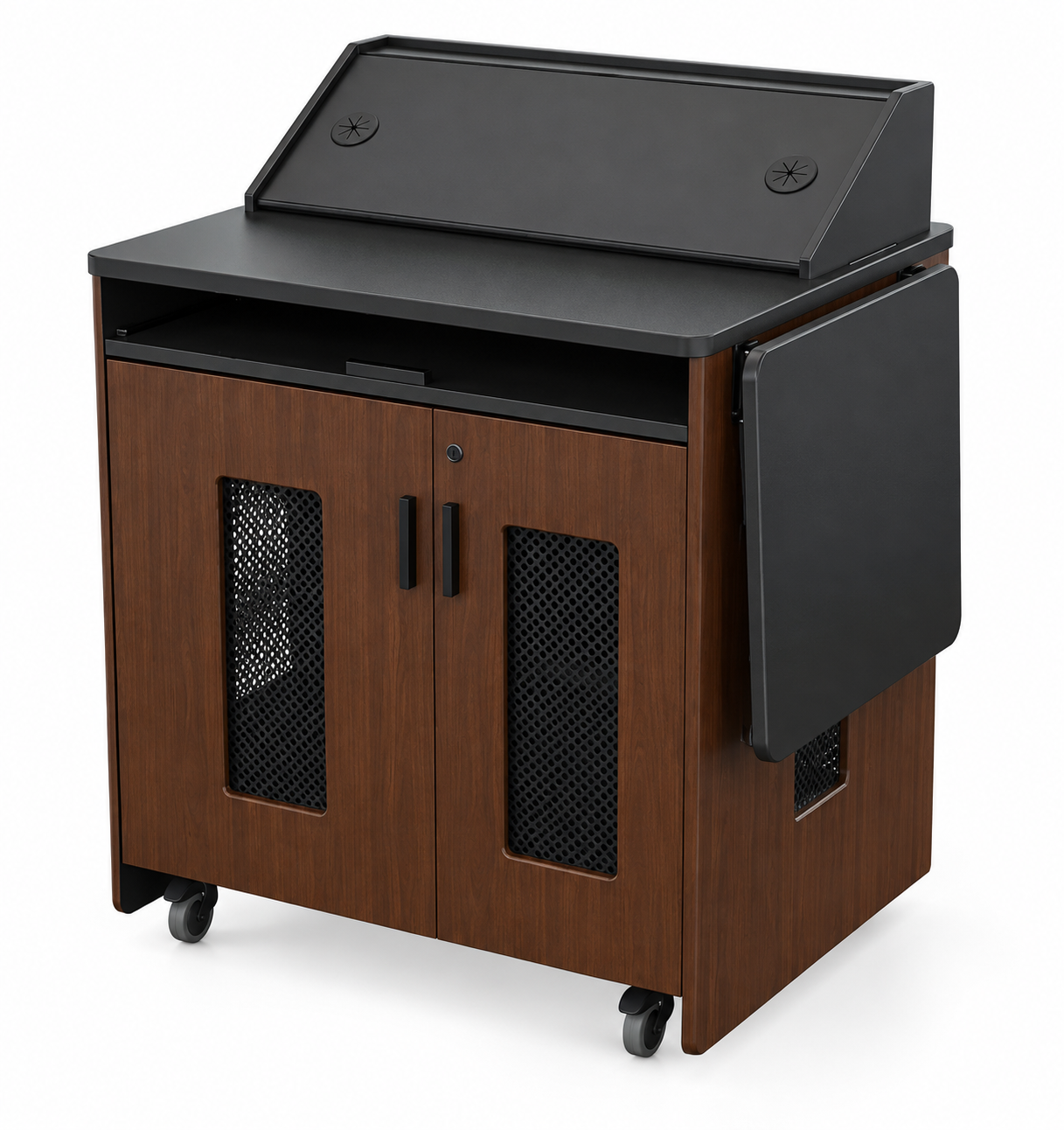AVFI Multimedia Mobile Instructor Station with Keyboard Tray - PD51