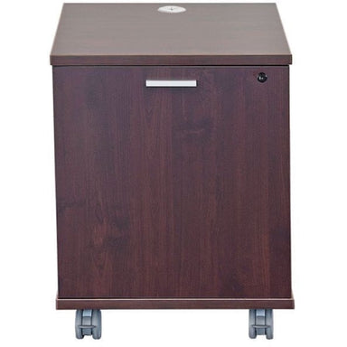 AVFI RKYZ12 12U Mobile AV Cabinet front view with door closed