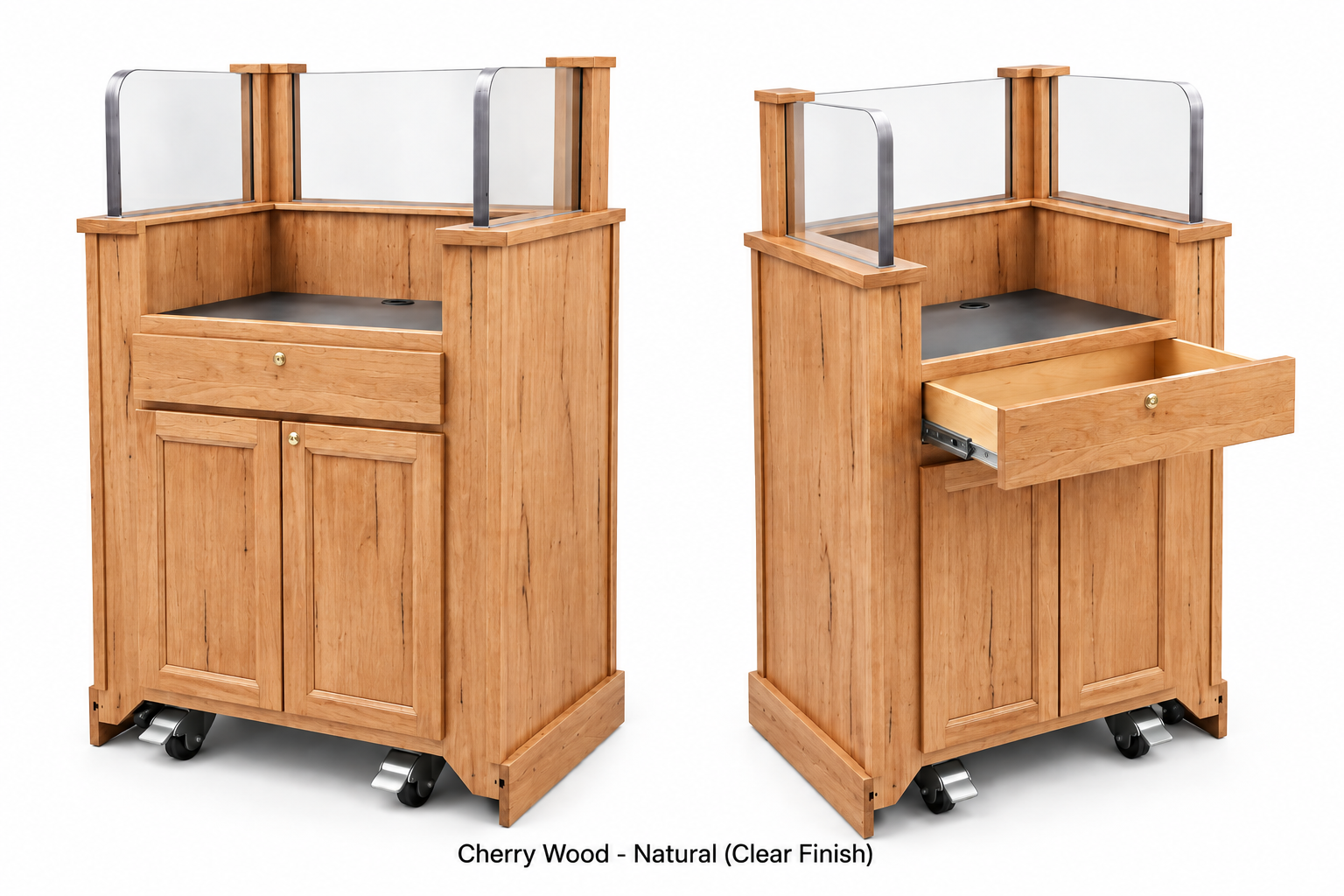 Executive Wood Defender Protector Anti-Ballistic Workstation Podium- DEFPRO339