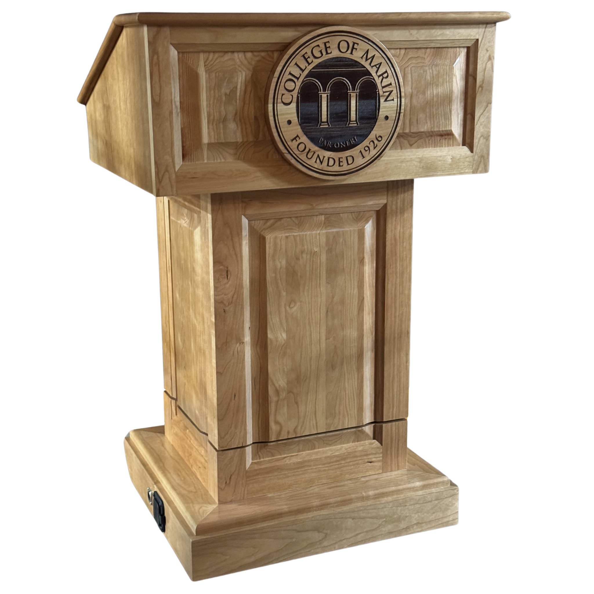 Executive Wood Counselor Lift Adjustable Height Lectern - CLR235-LIFT
