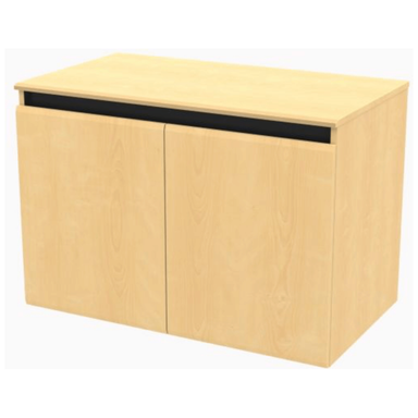 CR2000EX Dual Rack Credenza front view in Fusion Maple color