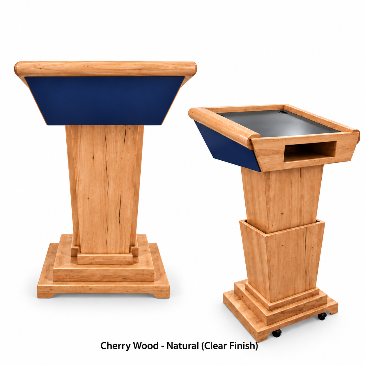 Executive Wood Modern Titan Lift™ Height Adjustable Lectern - TTN435-LIFT