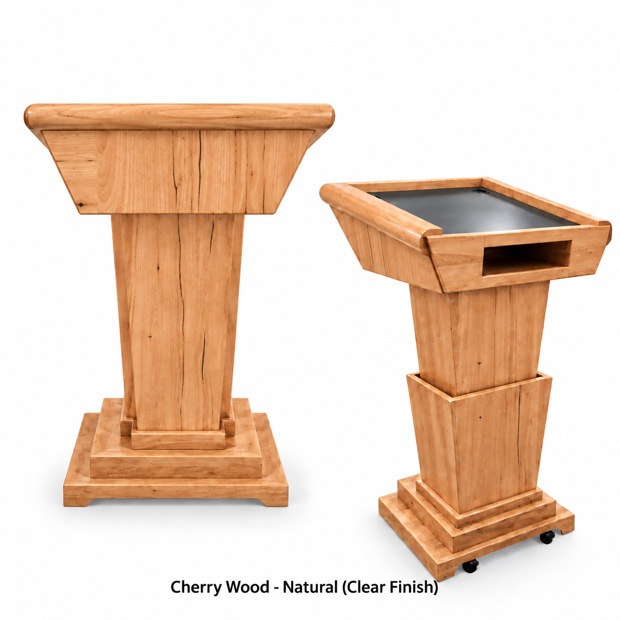 Executive Wood Modern Titan Lift™ Height Adjustable Lectern - TTN435-LIFT