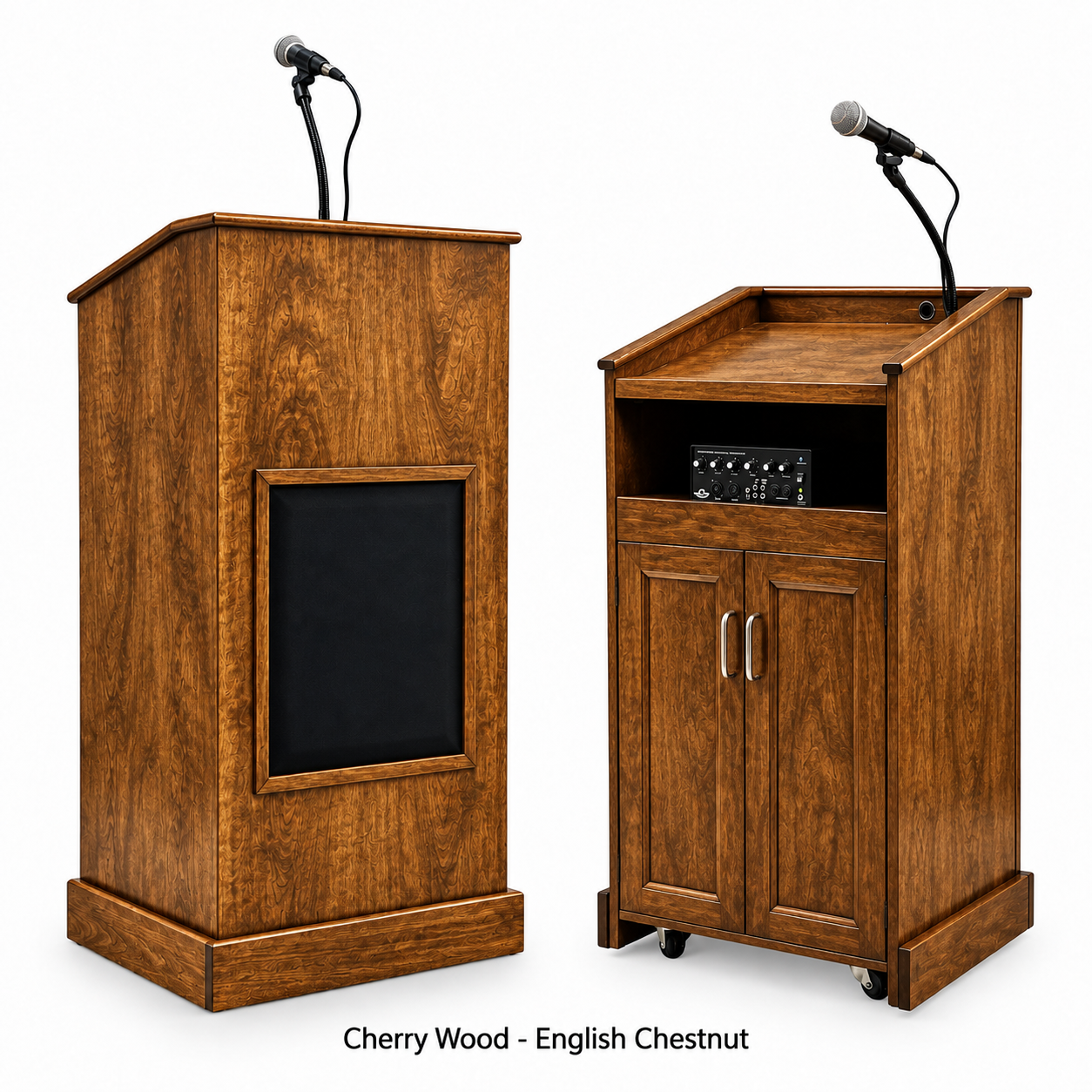 Executive Wood Modern Collegiate Evolution Sound System Lectern | CPD677-EV
