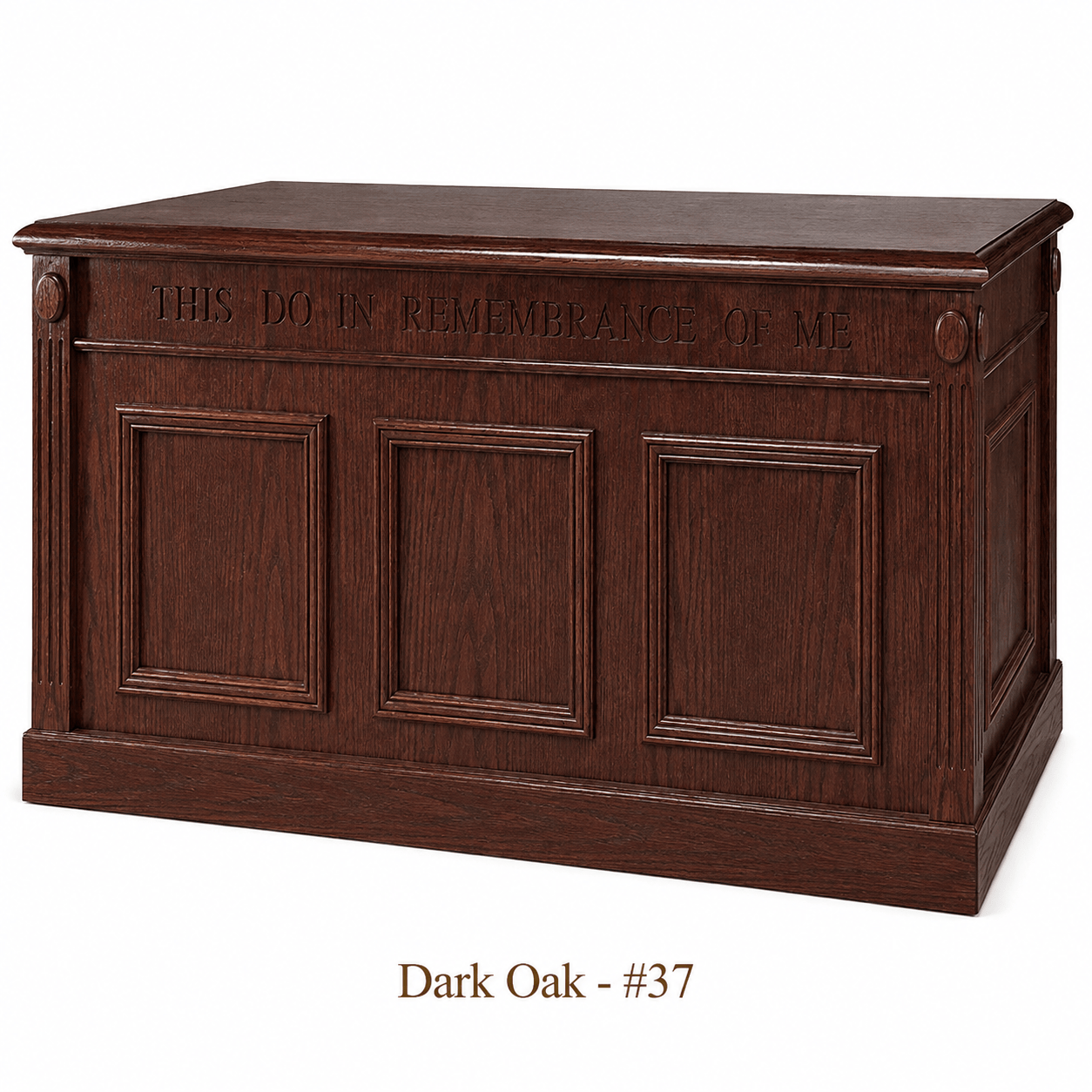 Imperial Woodworks Closed Communion Table with Storage Shelves 60" Wide - TCT-105
