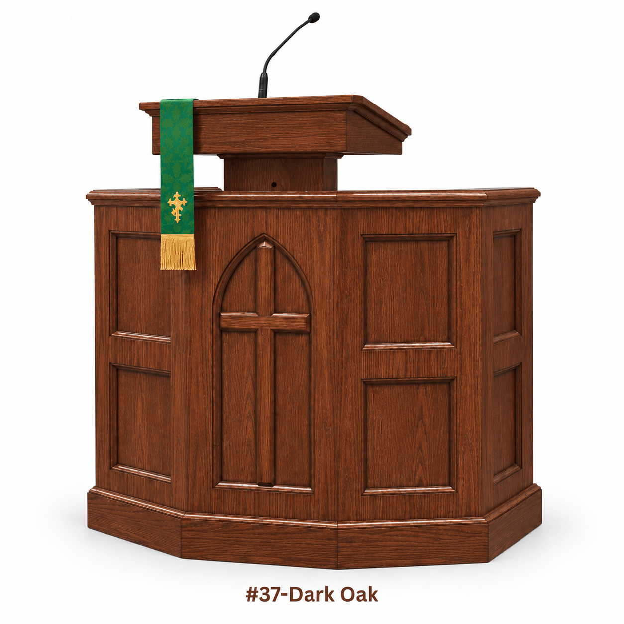 Imperial Woodworks Raised Wooden Pulpit For Church 1-CU