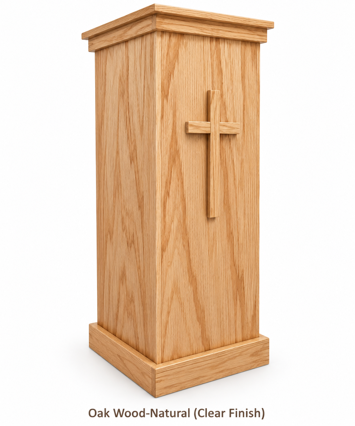 Executive Wood Assistant™ Portable Pedestal Oak Wood Podium - AST125