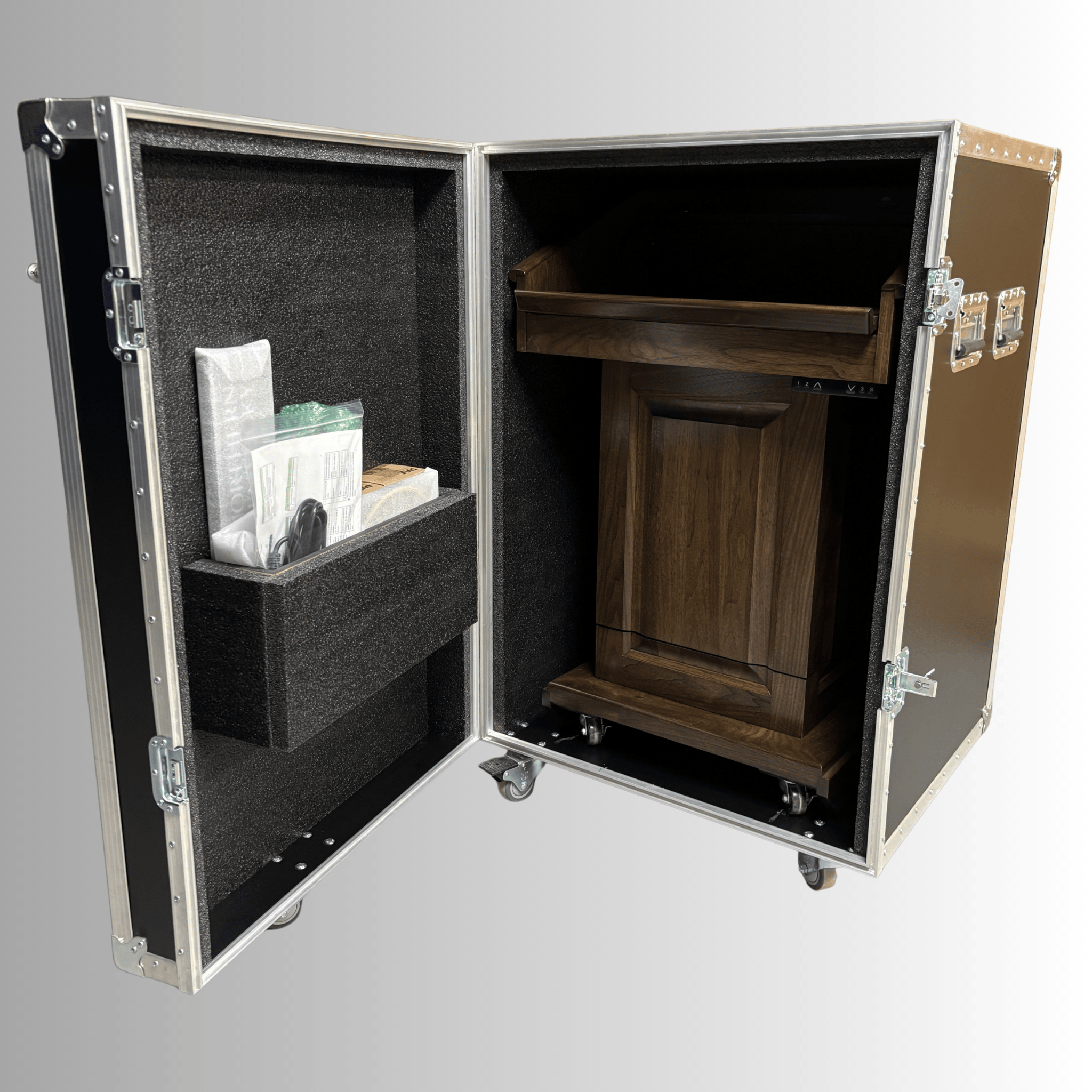 Executive Wood Custom Podium & Lectern Travel Case