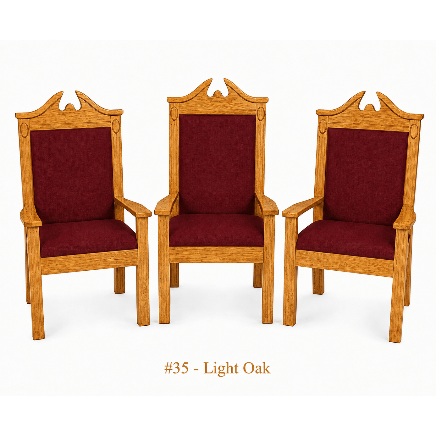 Imperial Woodworks Center Pulpit Chair 52” TPC-296C