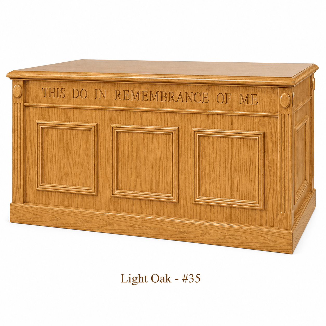Imperial Woodworks Closed Communion Table with Storage Shelves 60" Wide - TCT-105