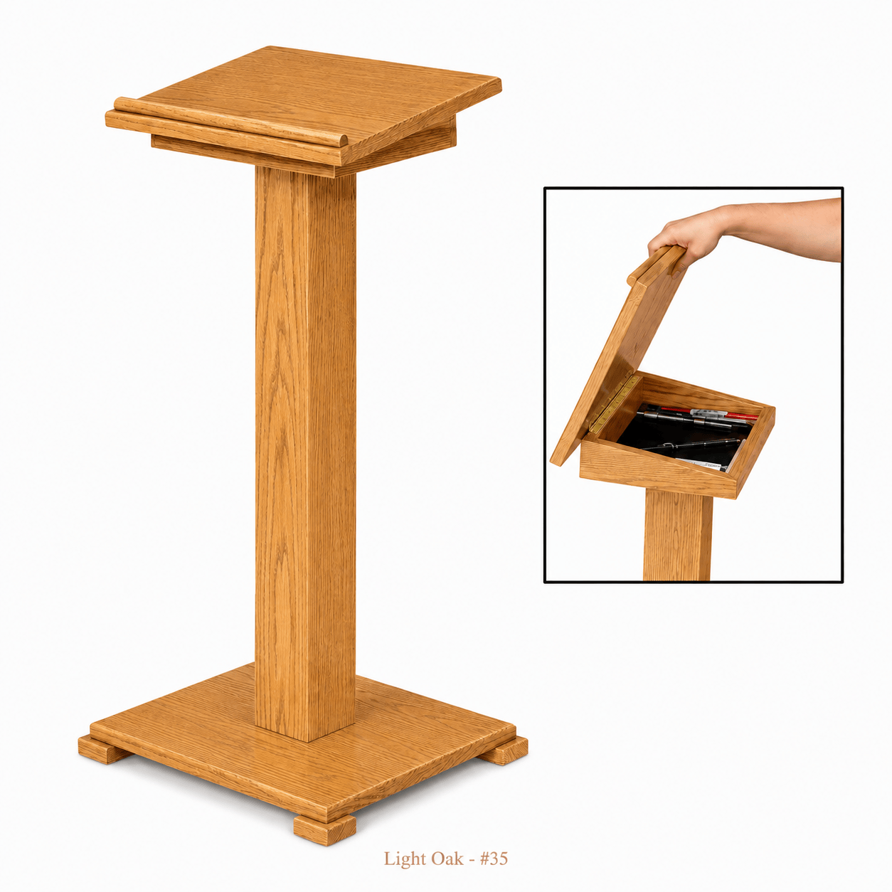 Imperial Woodworks Portable Lift-Lid Lectern T-15