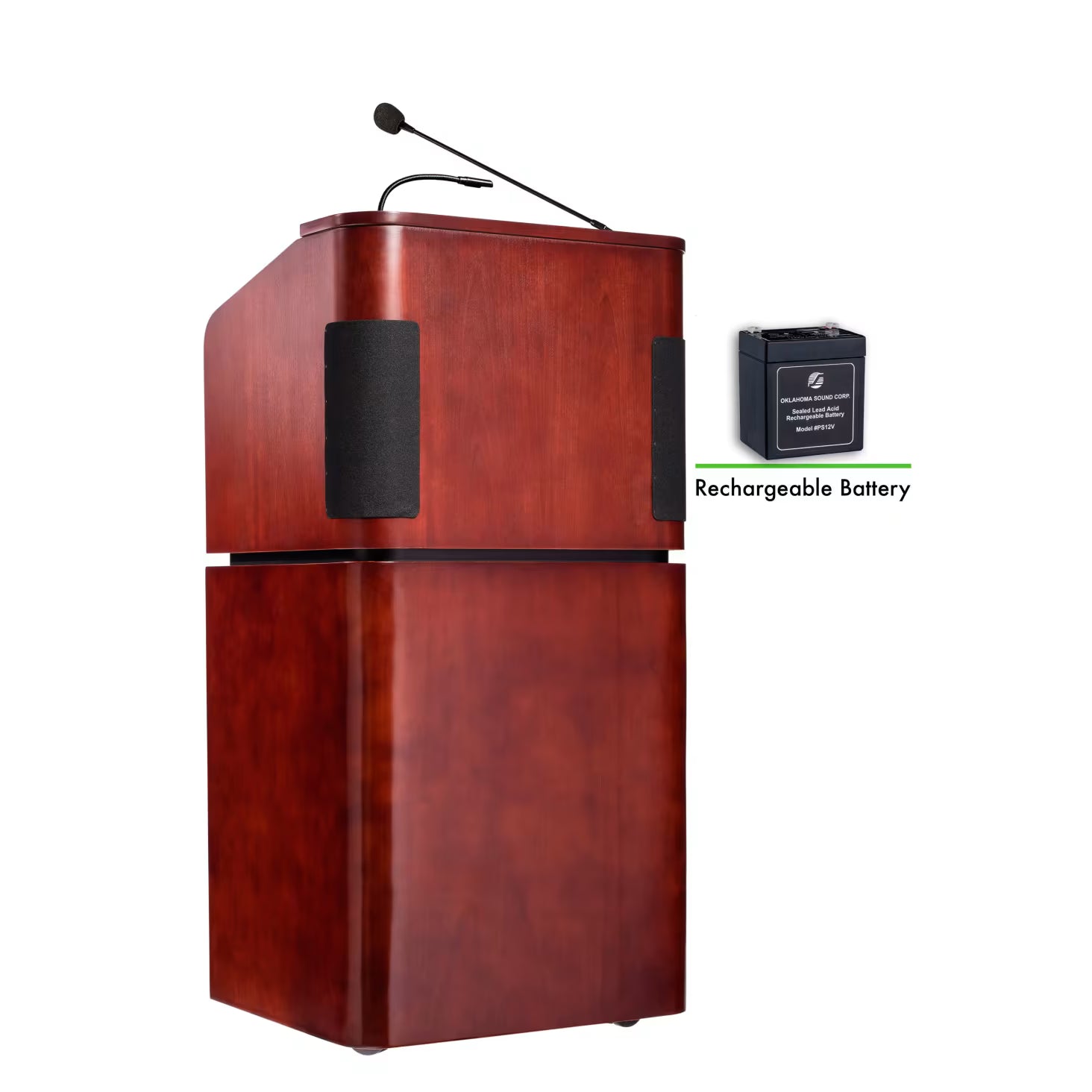 Oklahoma Sound Veneer Contemporary Tabletop & Base 950/901 Combo Sound Lectern