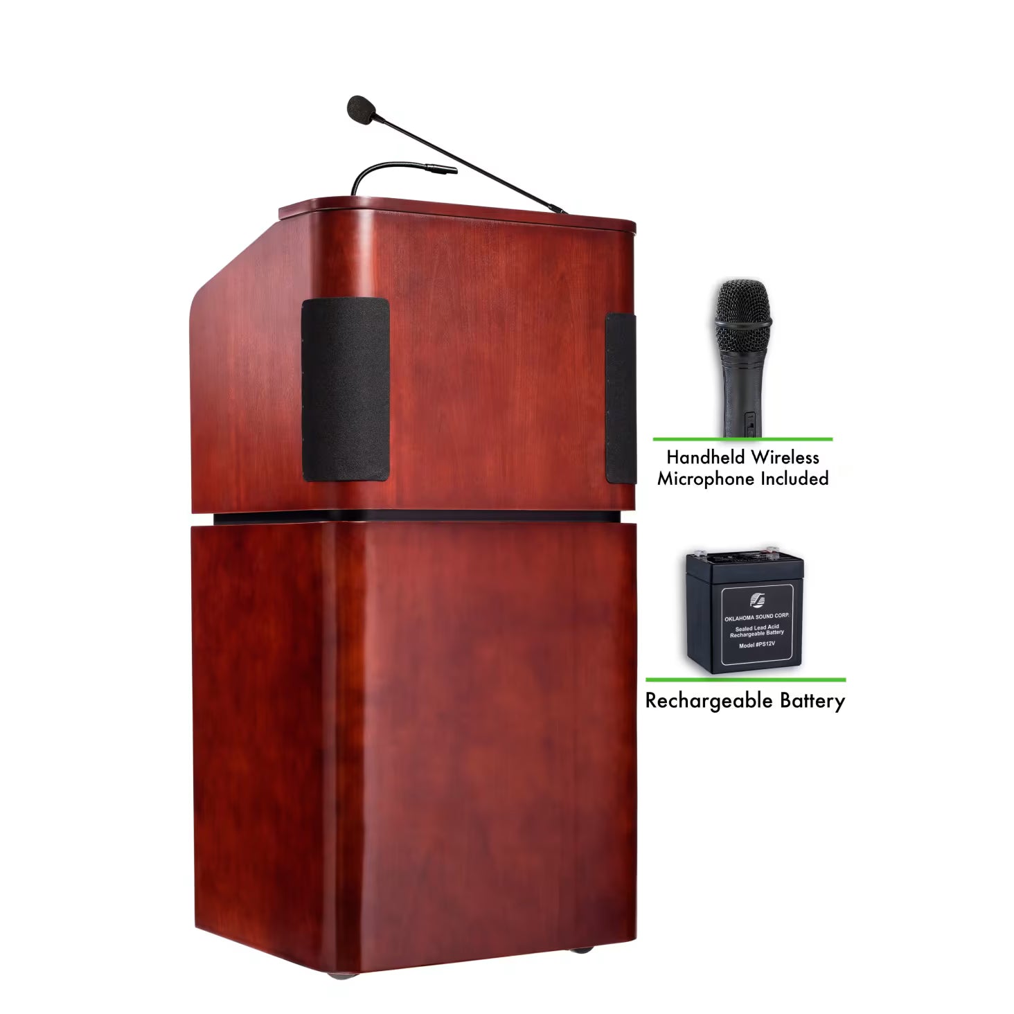 Oklahoma Sound Veneer Contemporary Tabletop & Base 950/901 Combo Sound Lectern