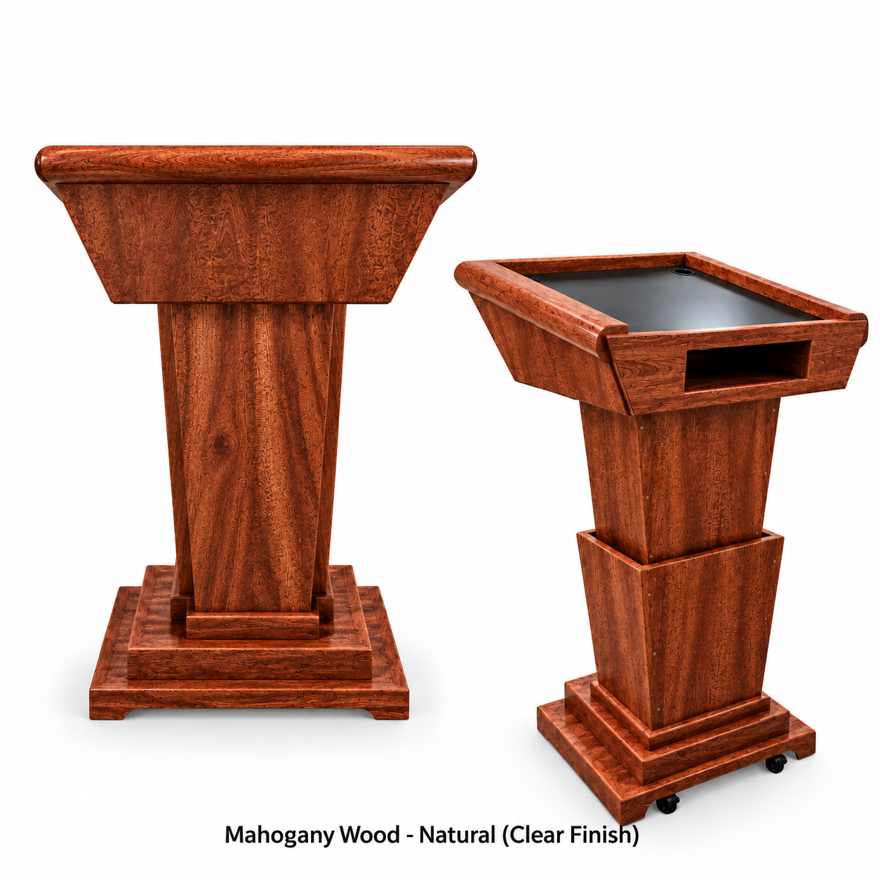 Executive Wood Modern Titan Lift™ Height Adjustable Lectern - TTN435-LIFT