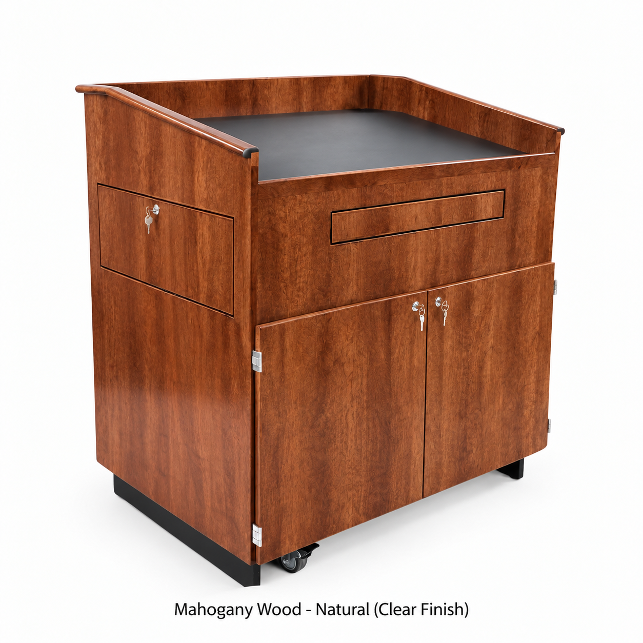 Executive Wood Educator™ Large Multimedia Lectern and Presentation Cart - EDU042