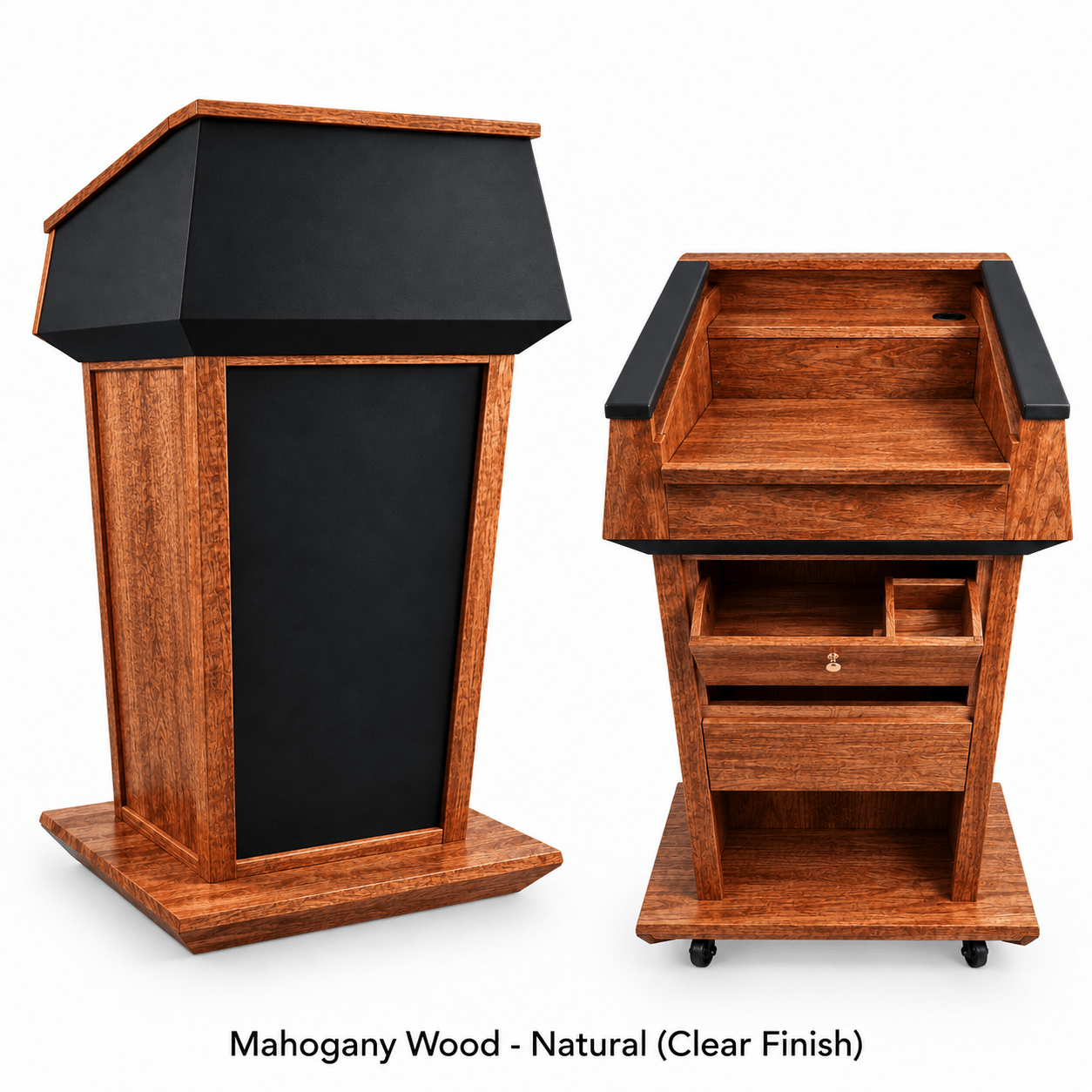 Executive Wood Presidential Plus Evolution™ Sound Lectern with Built-In Audio - PRES900-EV