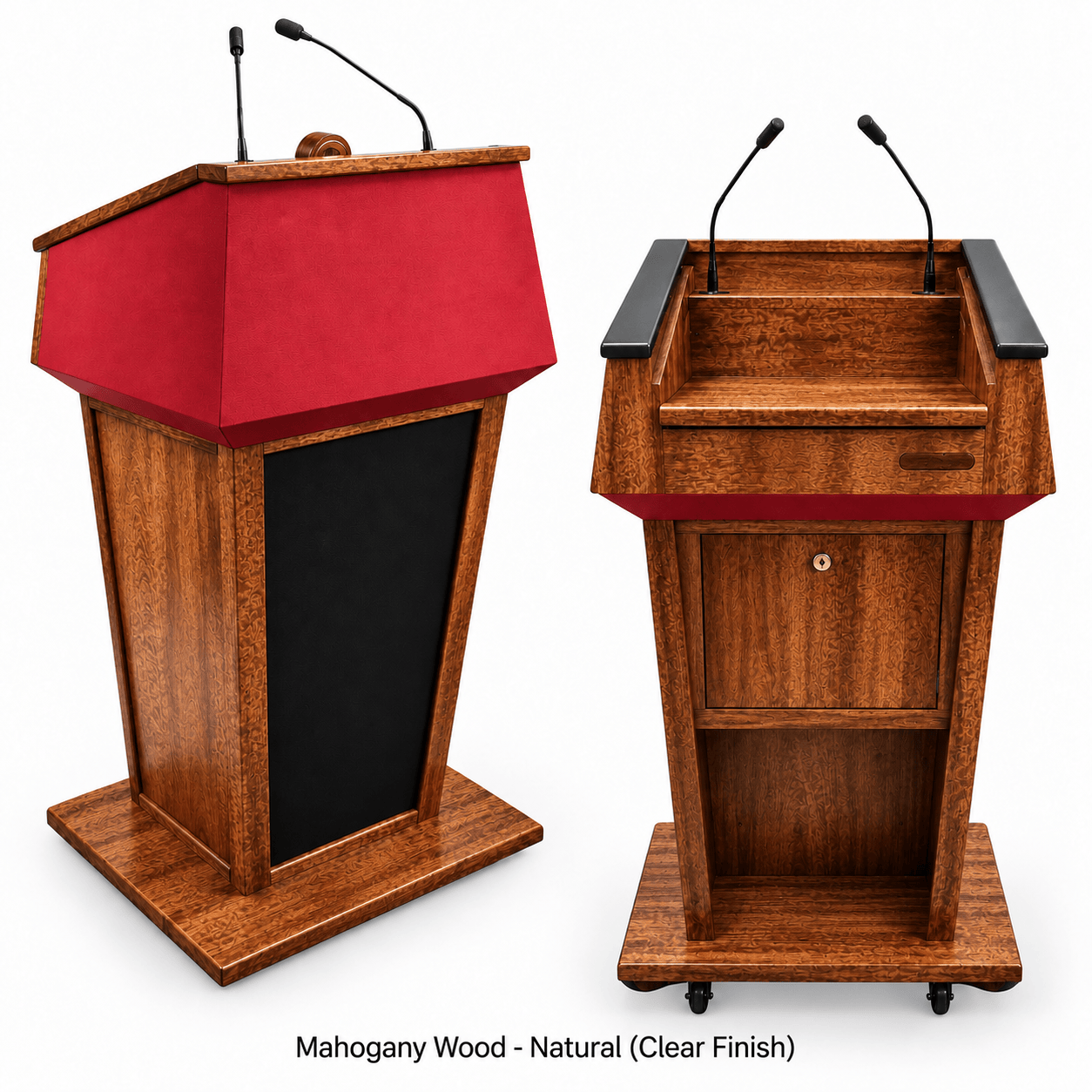 Executive Wood Presidential Evolution Podium with Built-In Audio - PRES500-EV
