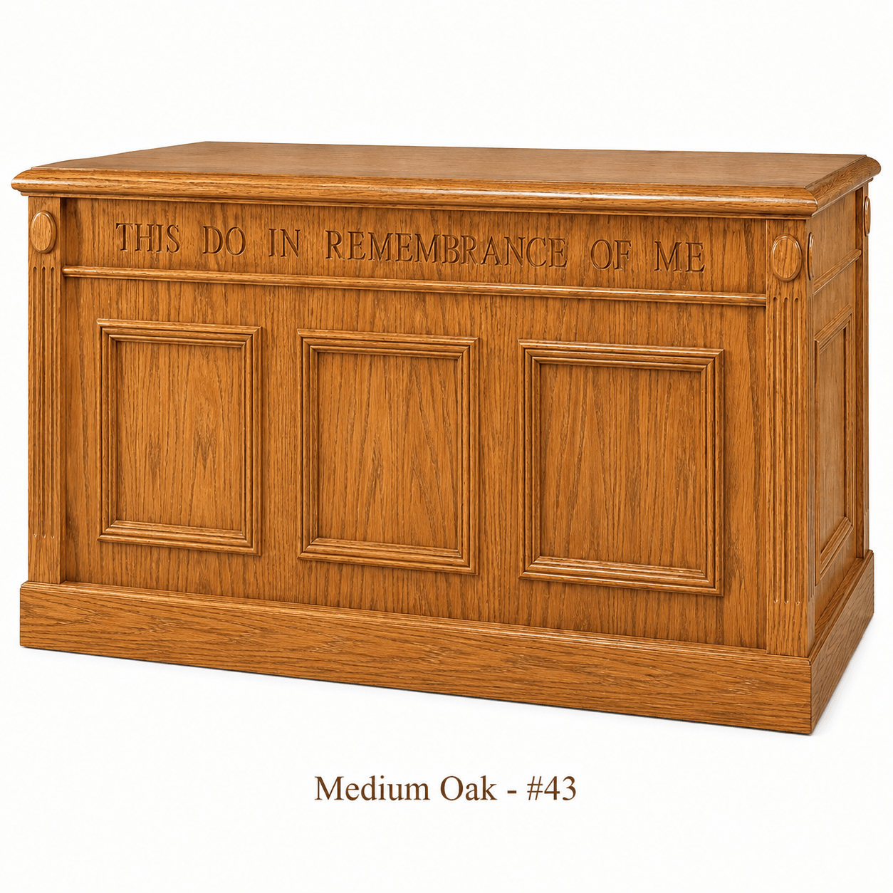 Imperial Woodworks Closed Communion Table with Storage Shelves 60" Wide - TCT-105