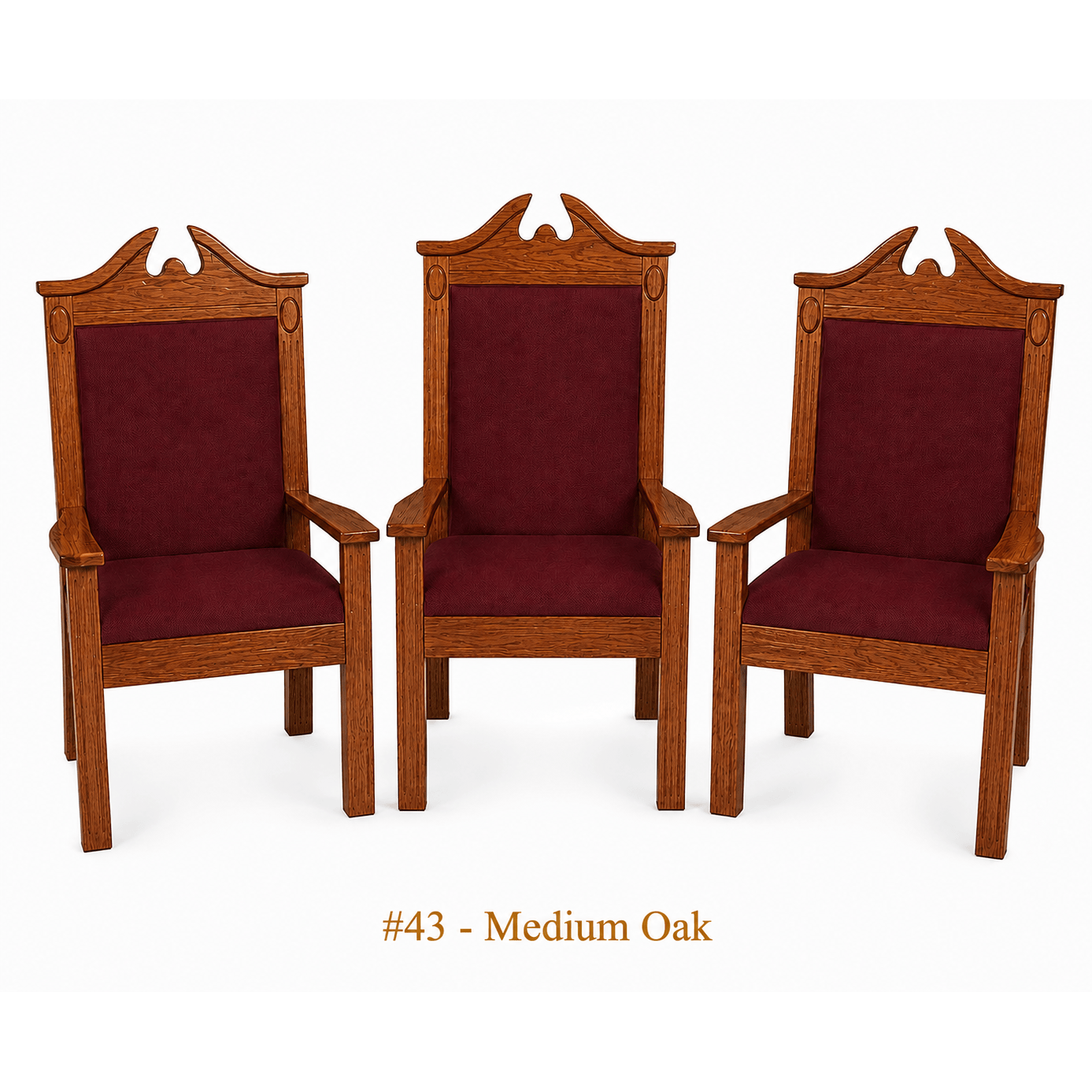 Imperial Woodworks Center Pulpit Chair 52” TPC-296C