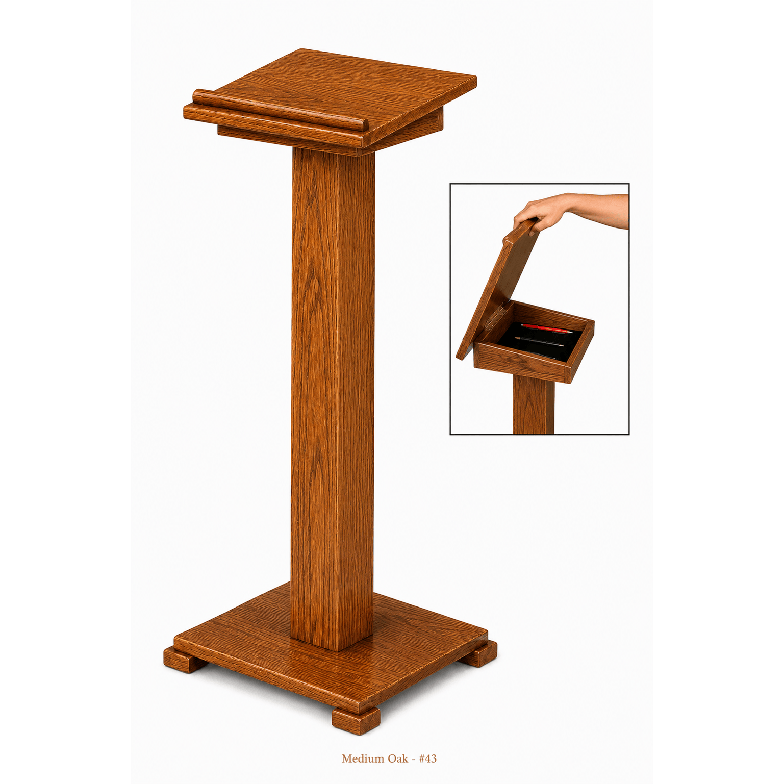 Imperial Woodworks Portable Lift-Lid Lectern T-15