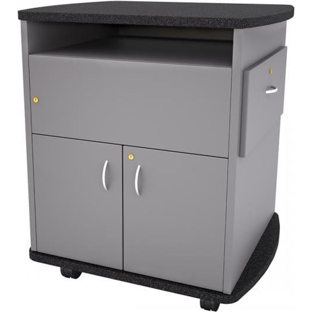 Nova Solutions Curved Top AV Lectern With Pullout Shelf — Podium Stage