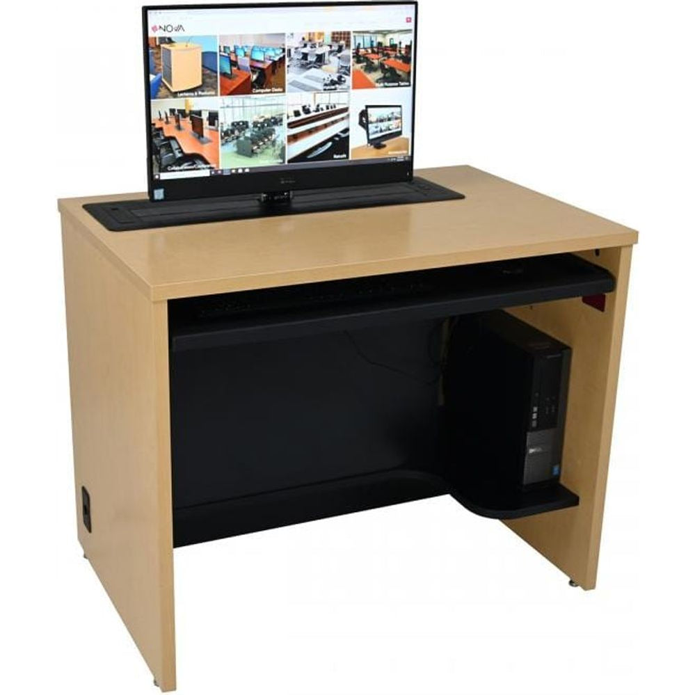 Desk with monitor lift