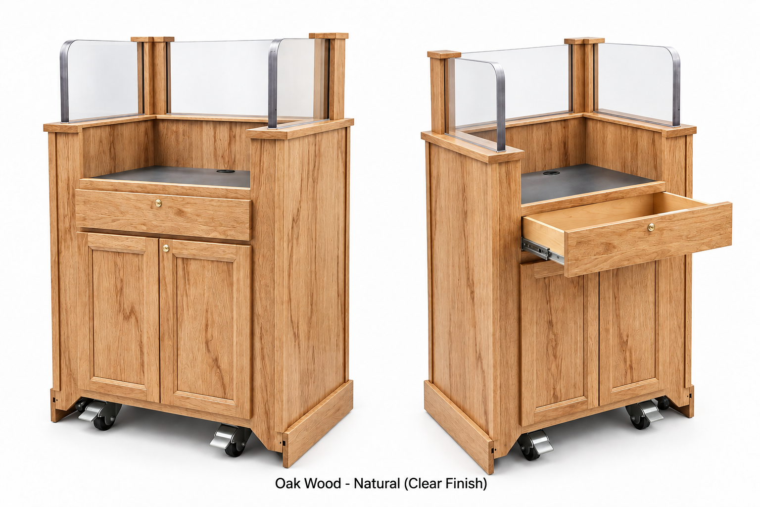 Executive Wood Defender Protector Anti-Ballistic Workstation Podium- DEFPRO339