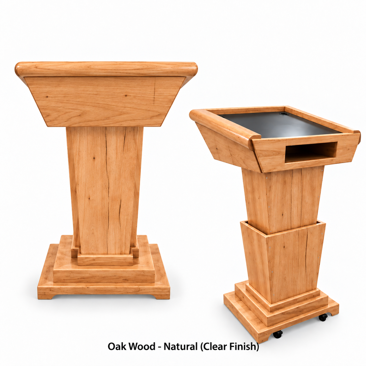 Executive Wood Modern Titan Lift™ Height Adjustable Lectern - TTN435-LIFT
