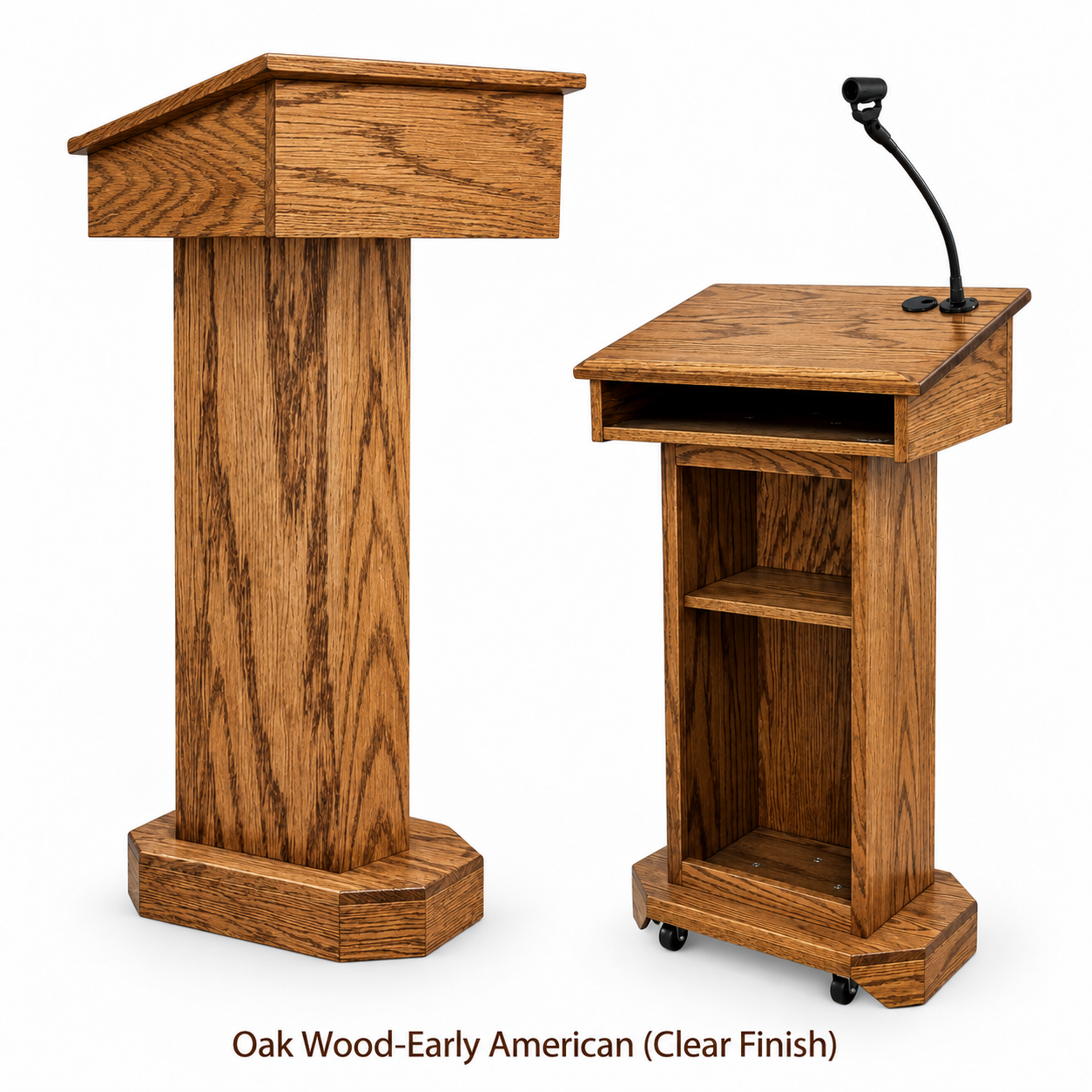 Executive Wood Senator Full Handcrafted Solid Hardwood Lectern - SNT244