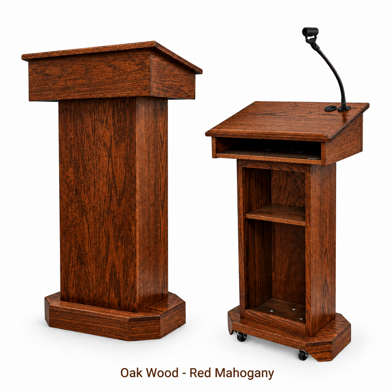 Executive Wood Senator Full Handcrafted Solid Hardwood Lectern - SNT244