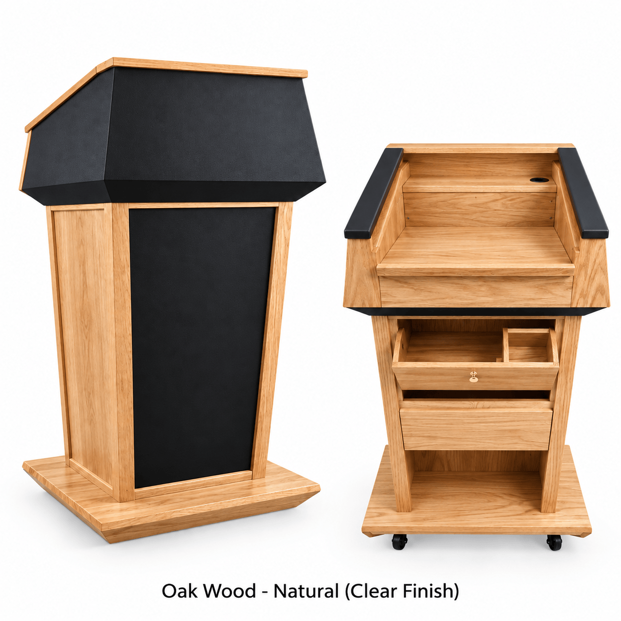 Executive Wood Presidential Plus Evolution™ Sound Lectern with Built-In Audio - PRES900-EV