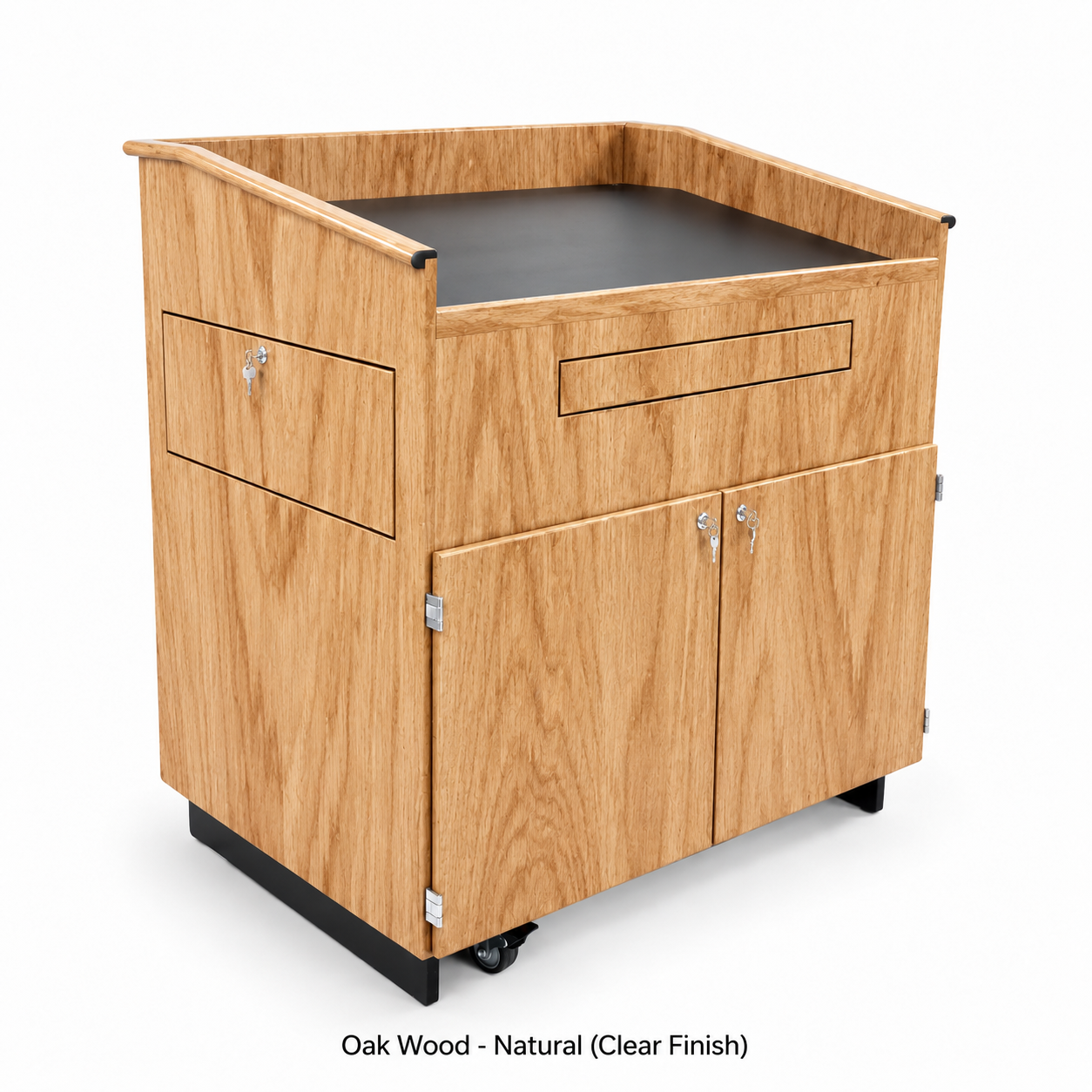 Executive Wood Educator™ Large Multimedia Lectern and Presentation Cart - EDU042