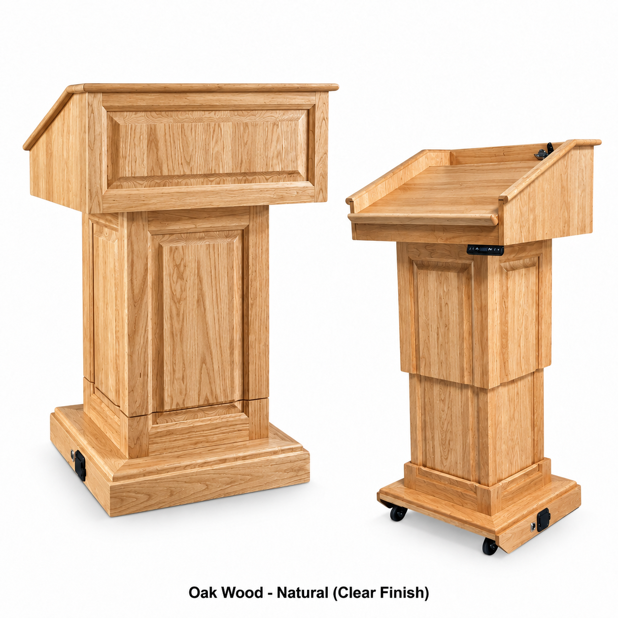 Executive Wood Counselor Lift Adjustable Height Lectern - CLR235-LIFT