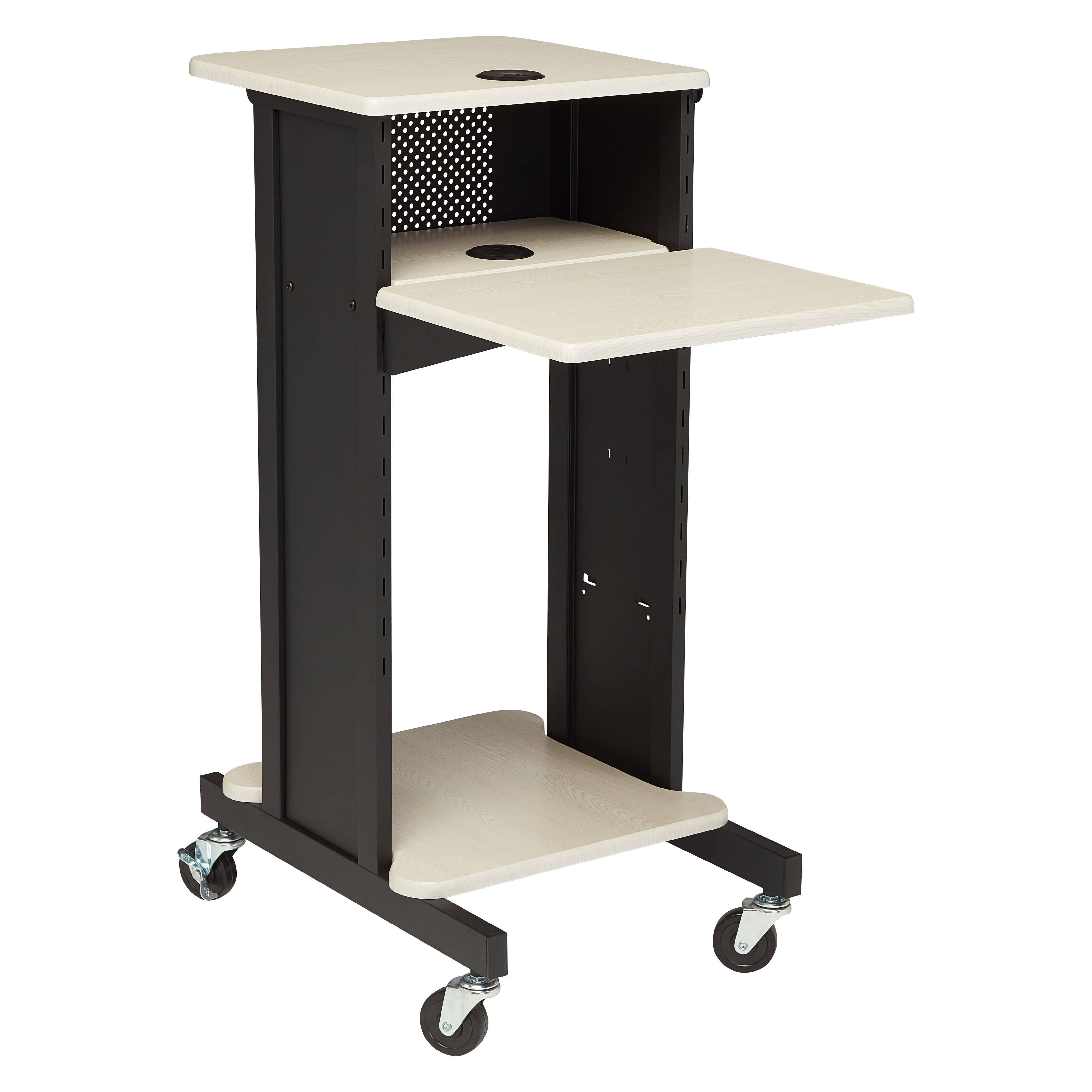 Oklahoma Sound PRC200 Premium Presentation Cart | AV Cart with Power Strip