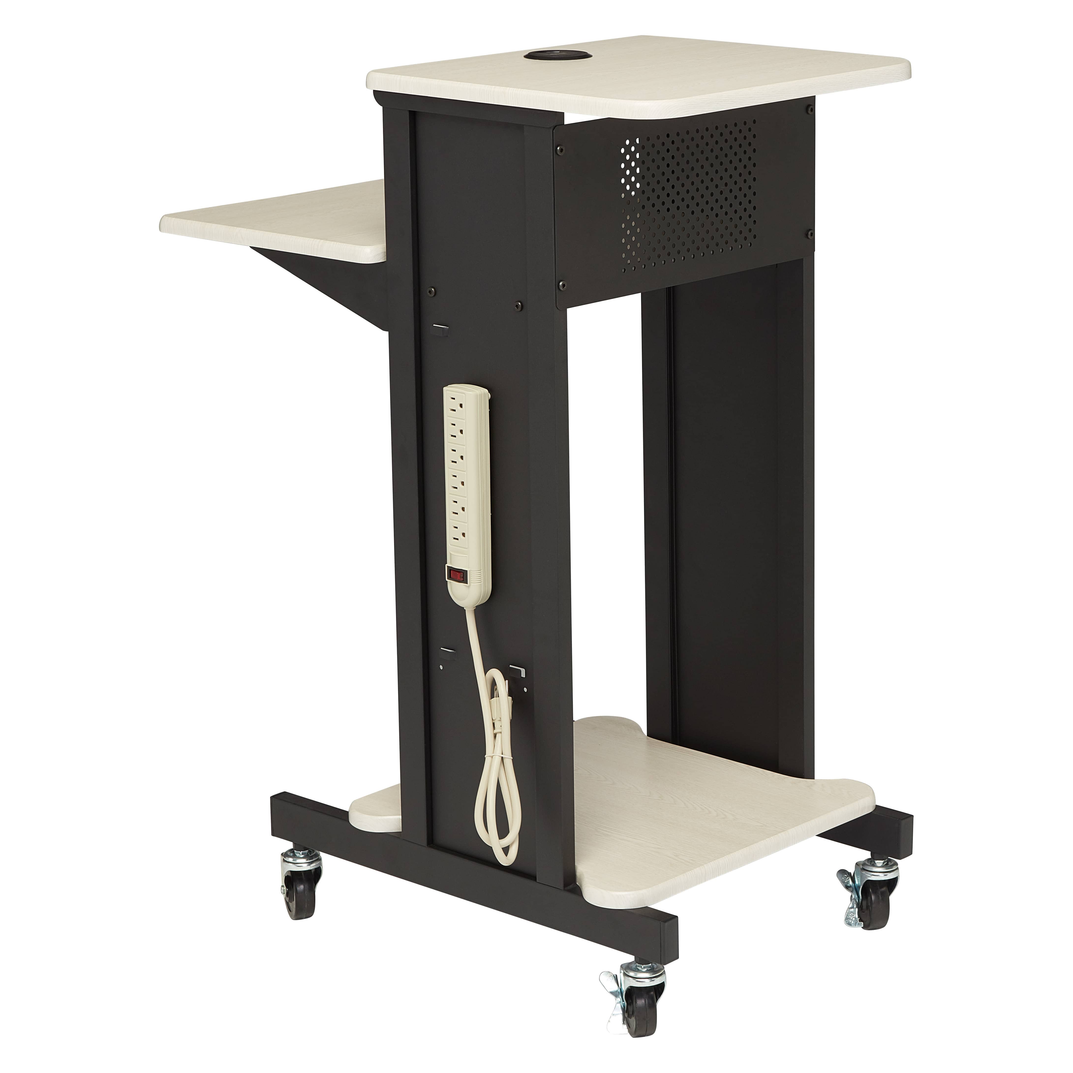Oklahoma Sound PRC200 Premium Presentation Cart | AV Cart with Power Strip