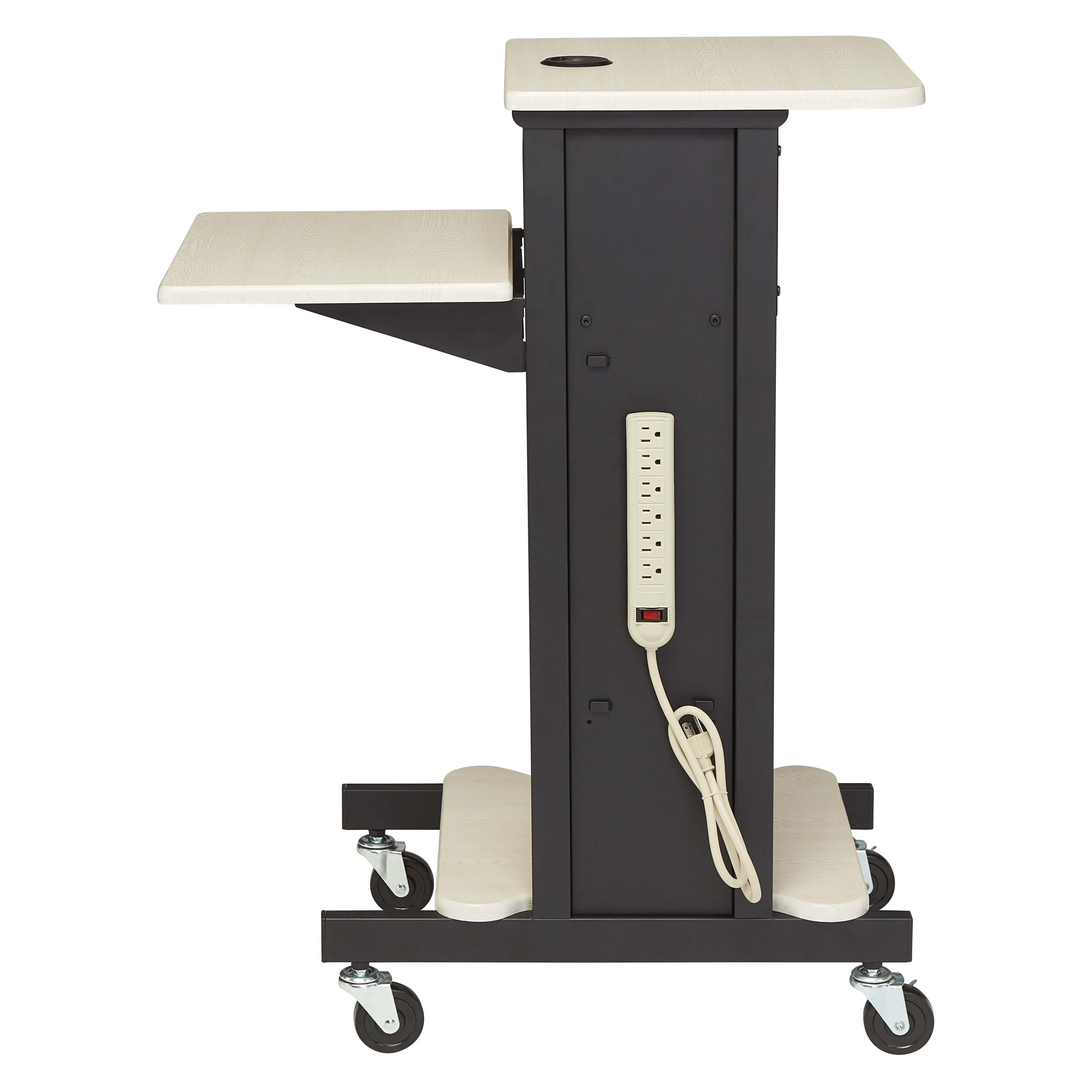 Oklahoma Sound PRC200 Premium Presentation Cart | AV Cart with Power Strip