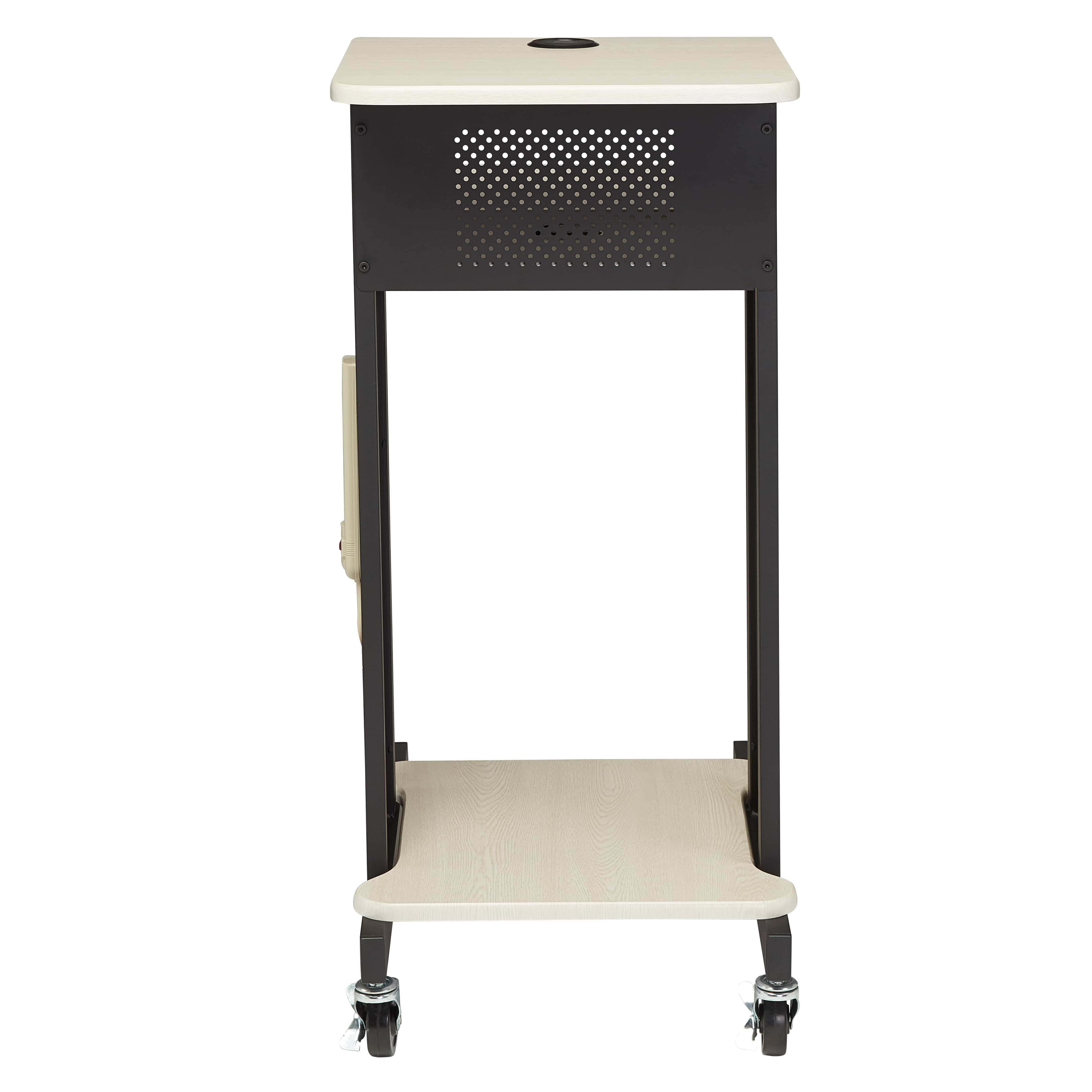Oklahoma Sound PRC200 Premium Presentation Cart | AV Cart with Power Strip