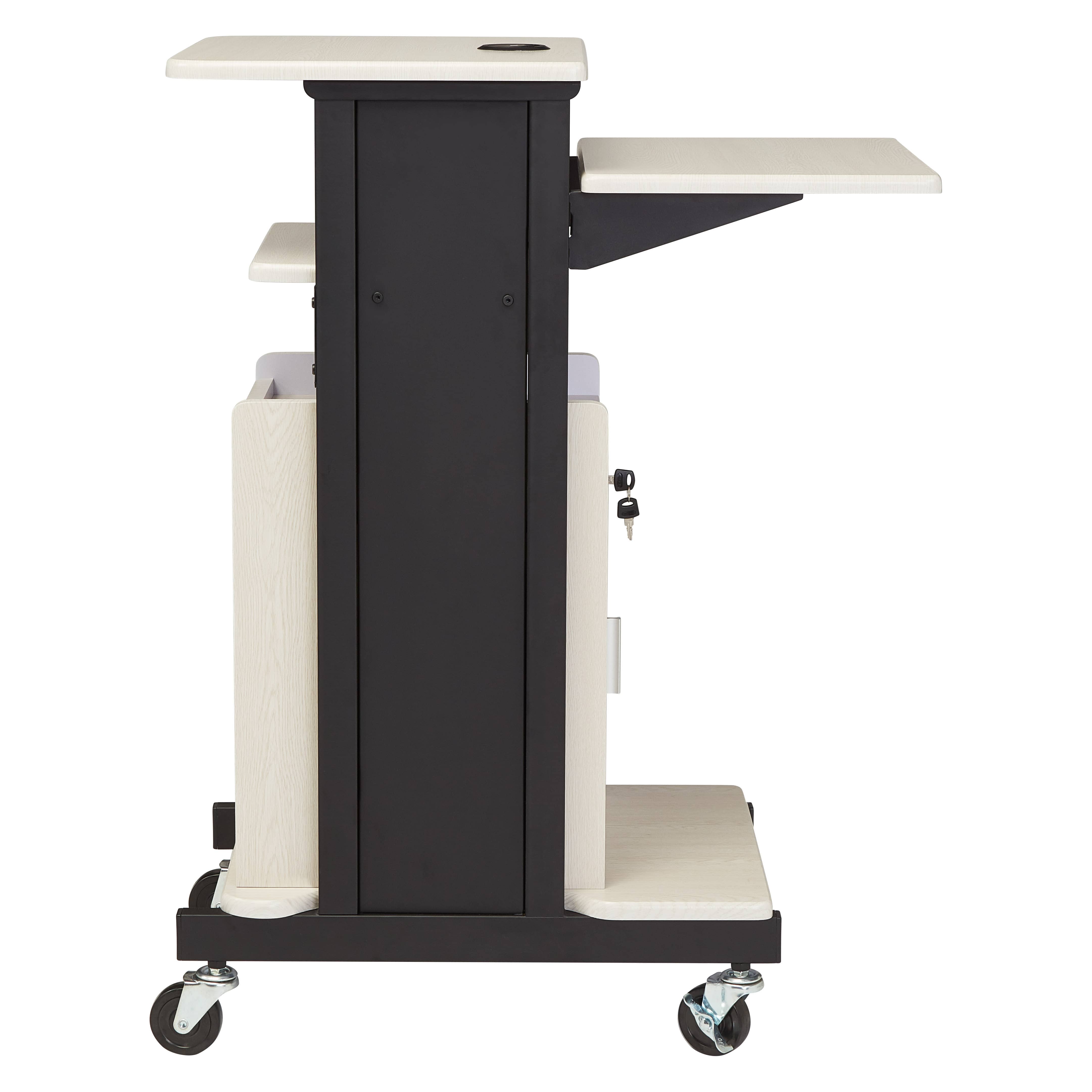 Oklahoma Sound PRC250 Premium Plus Presentation Cart | AV Cart with Cabinet