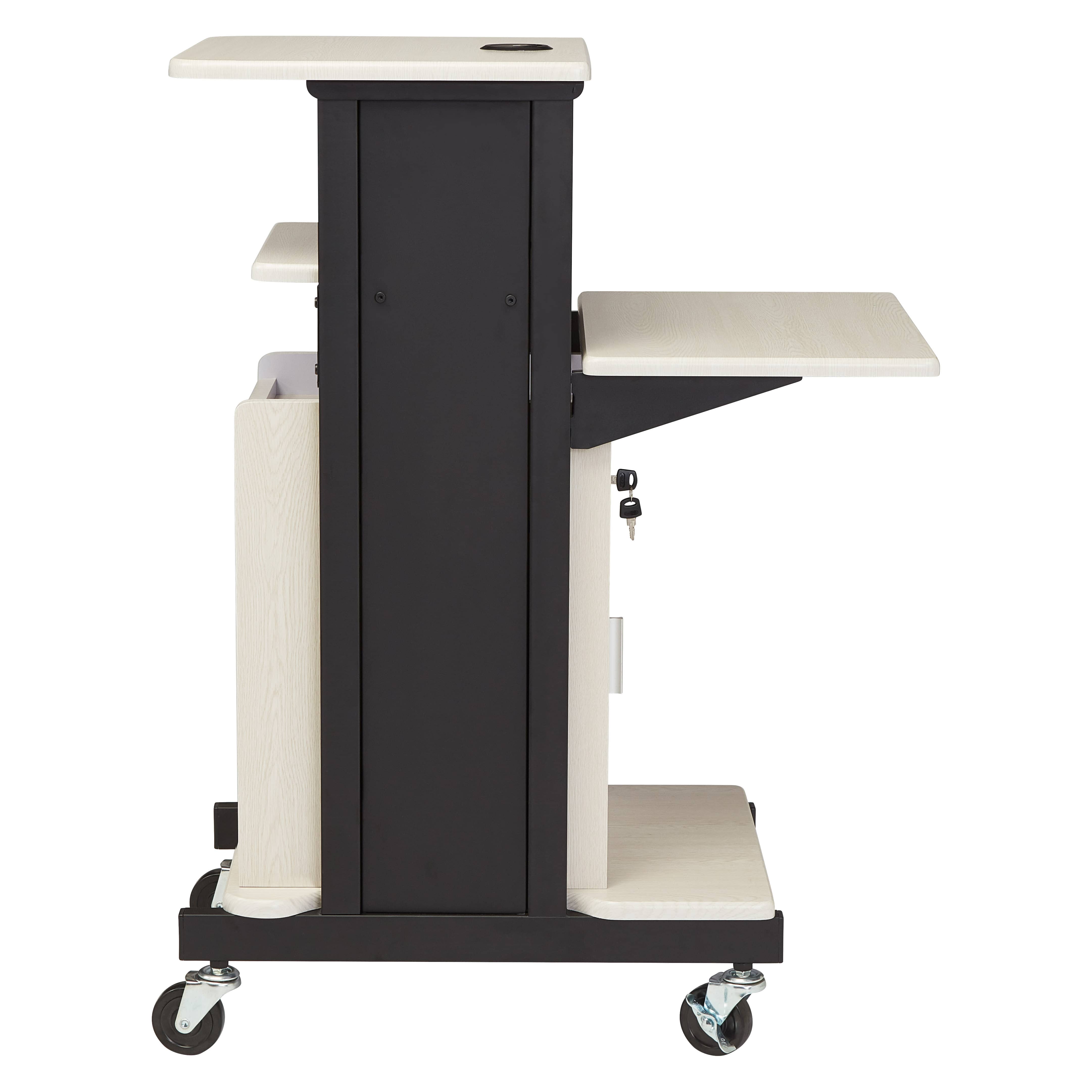 Oklahoma Sound PRC250 Premium Plus Presentation Cart | AV Cart with Cabinet