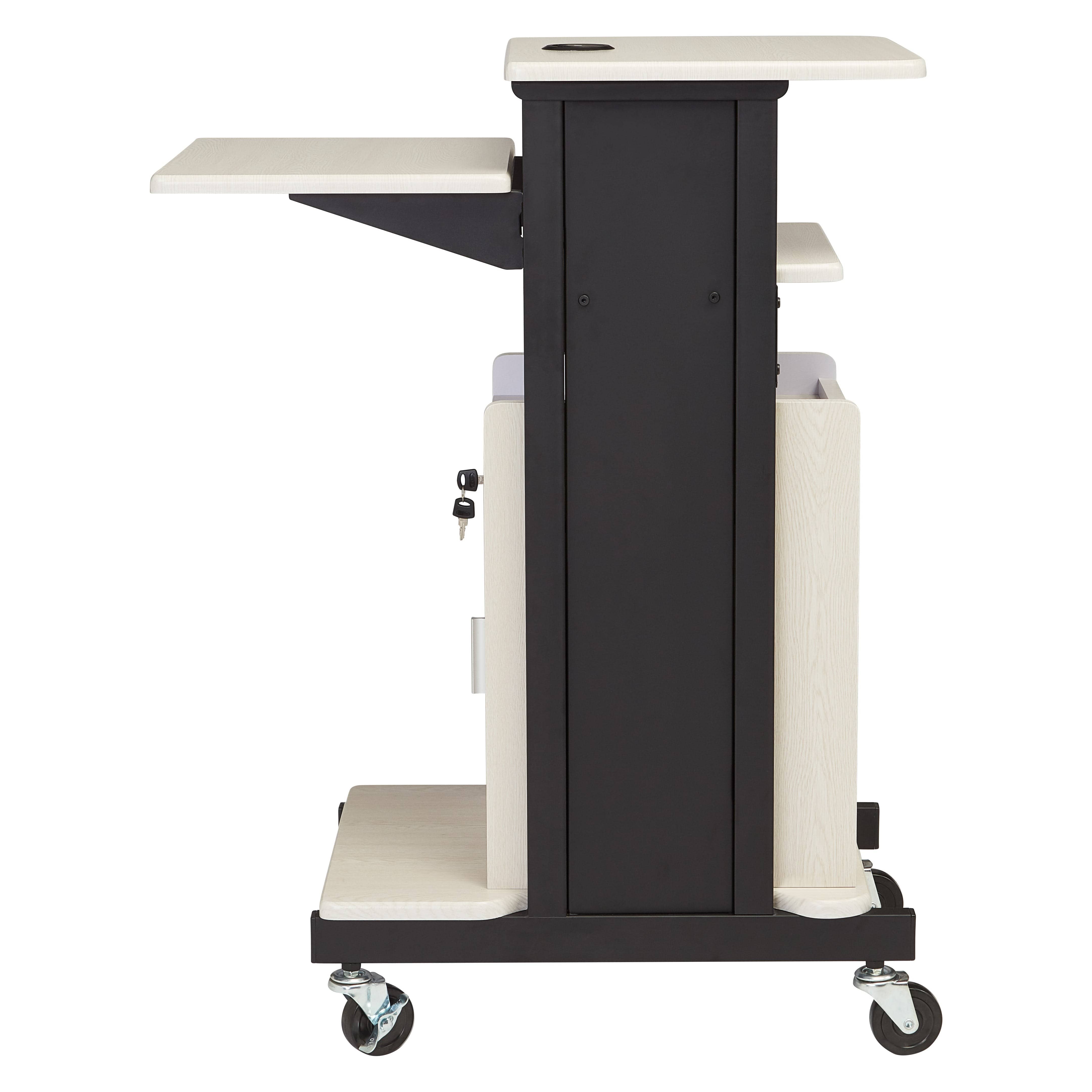 Oklahoma Sound PRC250 Premium Plus Presentation Cart | AV Cart with Cabinet