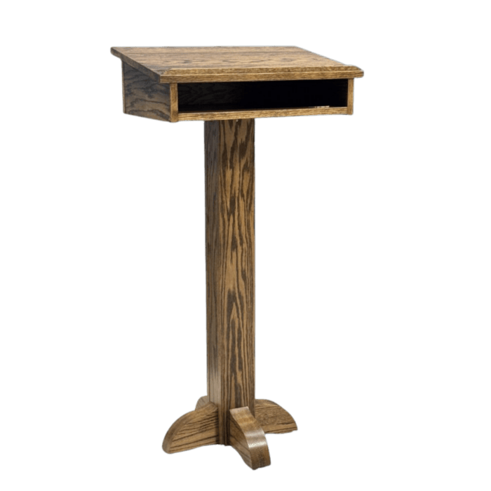 Executive Wood Products Pedestal Speaker's Stand
