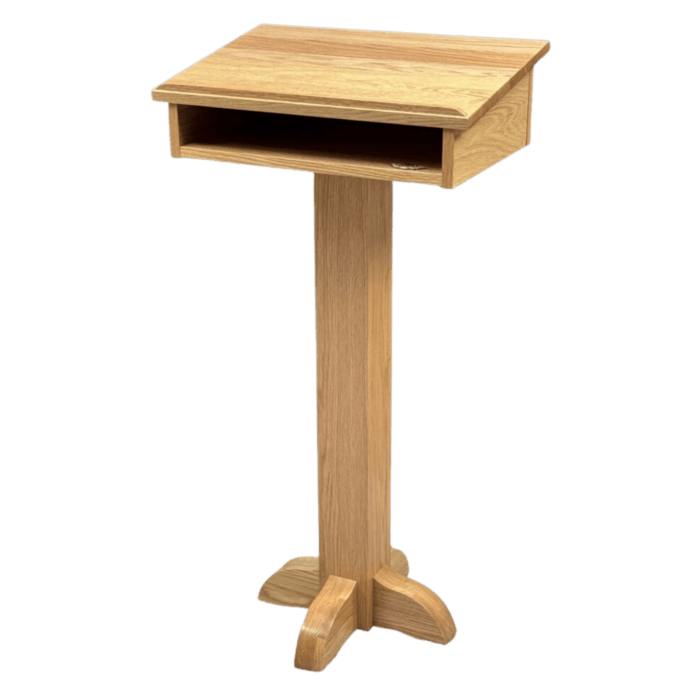 Executive Wood Products Pedestal Speaker's Stand