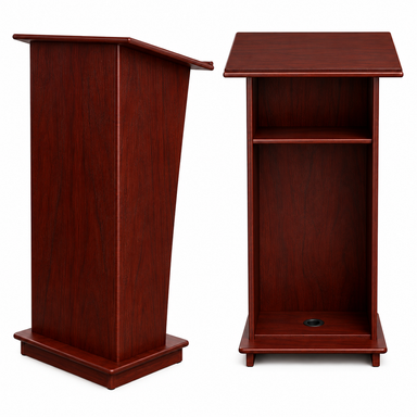 Sound-Craft The Windspear Solid Hardwood Lectern in Dark Sapele | Podium Stage
