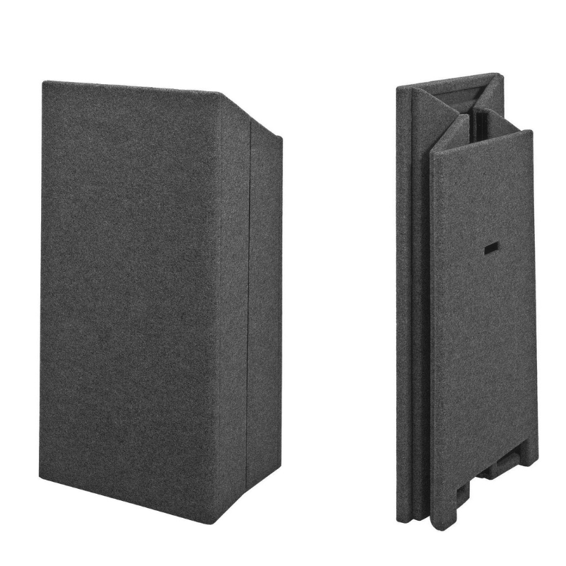 folding podium when folded and unfolded